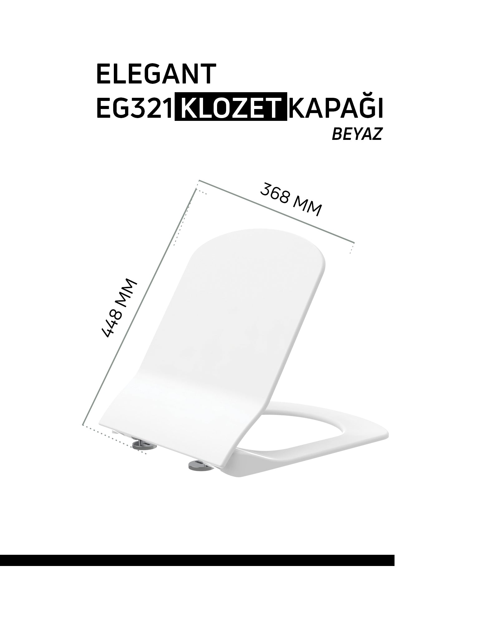Eleganter Duroplast-Toilettensitz mit Absenkautomatik, weiß