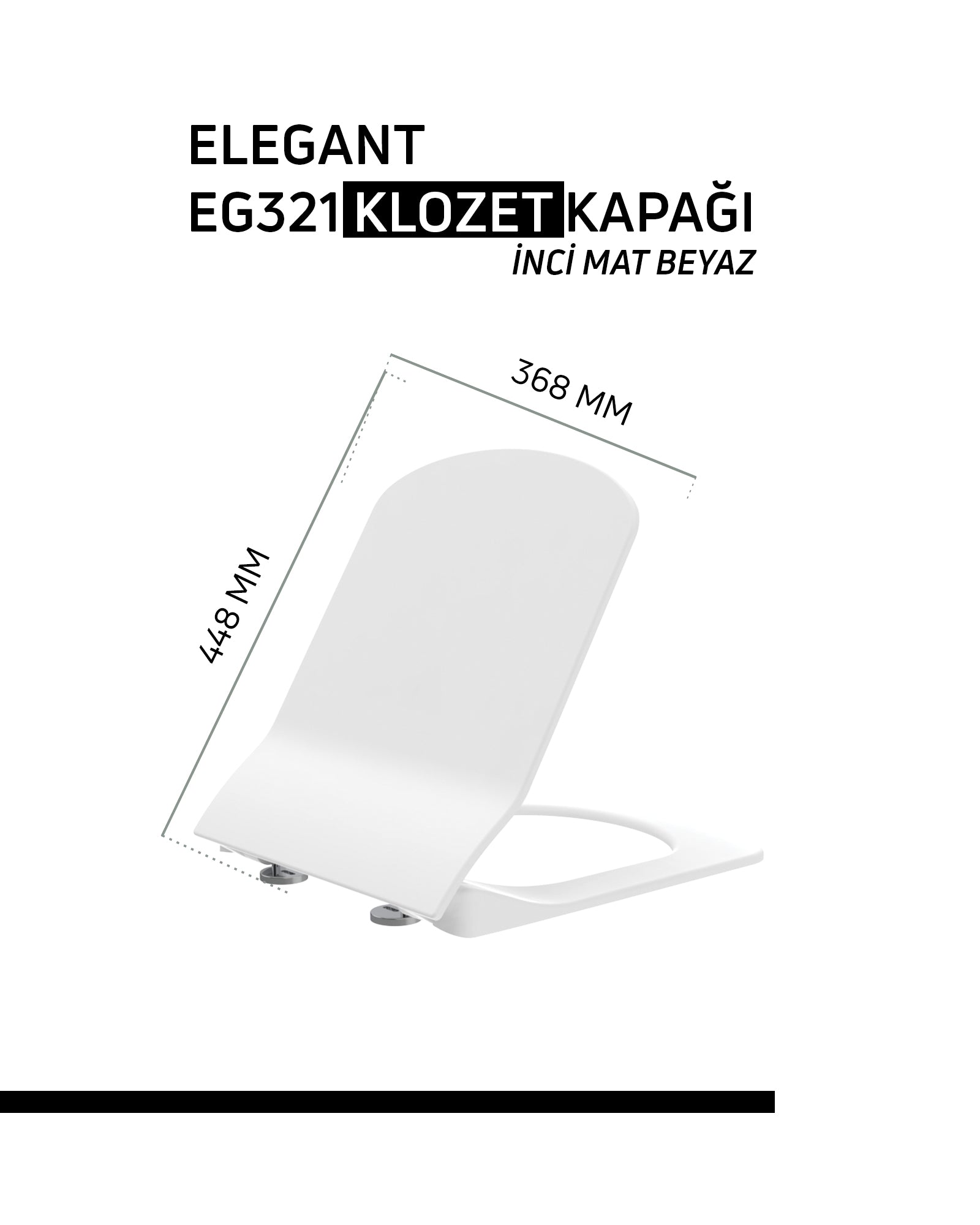 Elegant Duroplast Soft Close Toilet Seat White