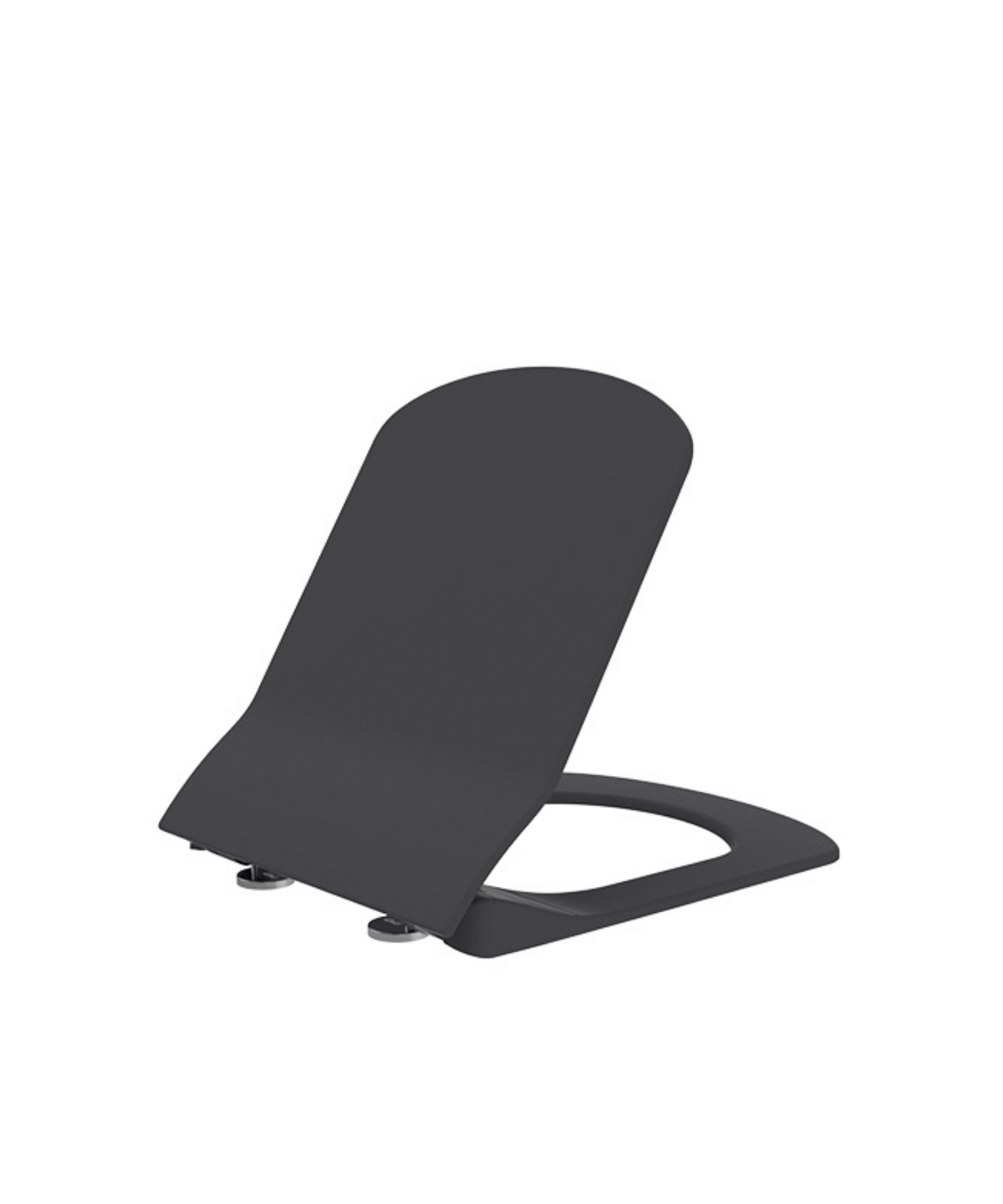 Eleganter Duroplast-Toilettensitz mit Absenkautomatik, Anthrazit matt