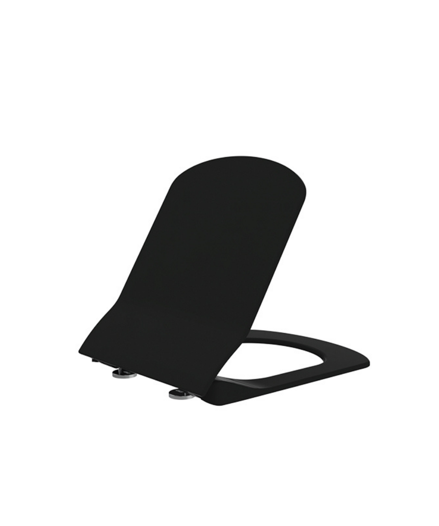 Elegantes Duroplast Soft-Close WC Anthrazit Schwarz