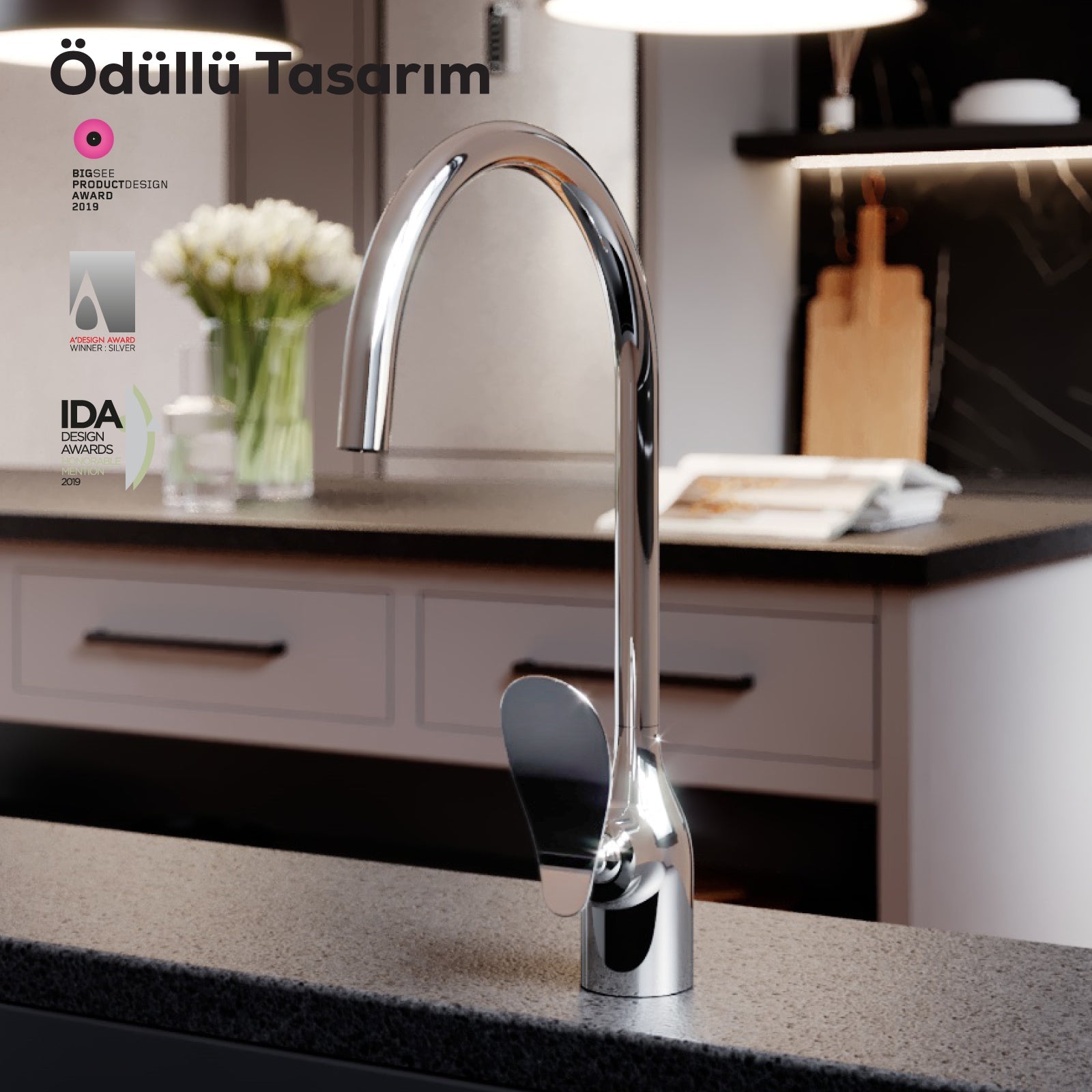 Foglia Kitchen Faucet Chrome