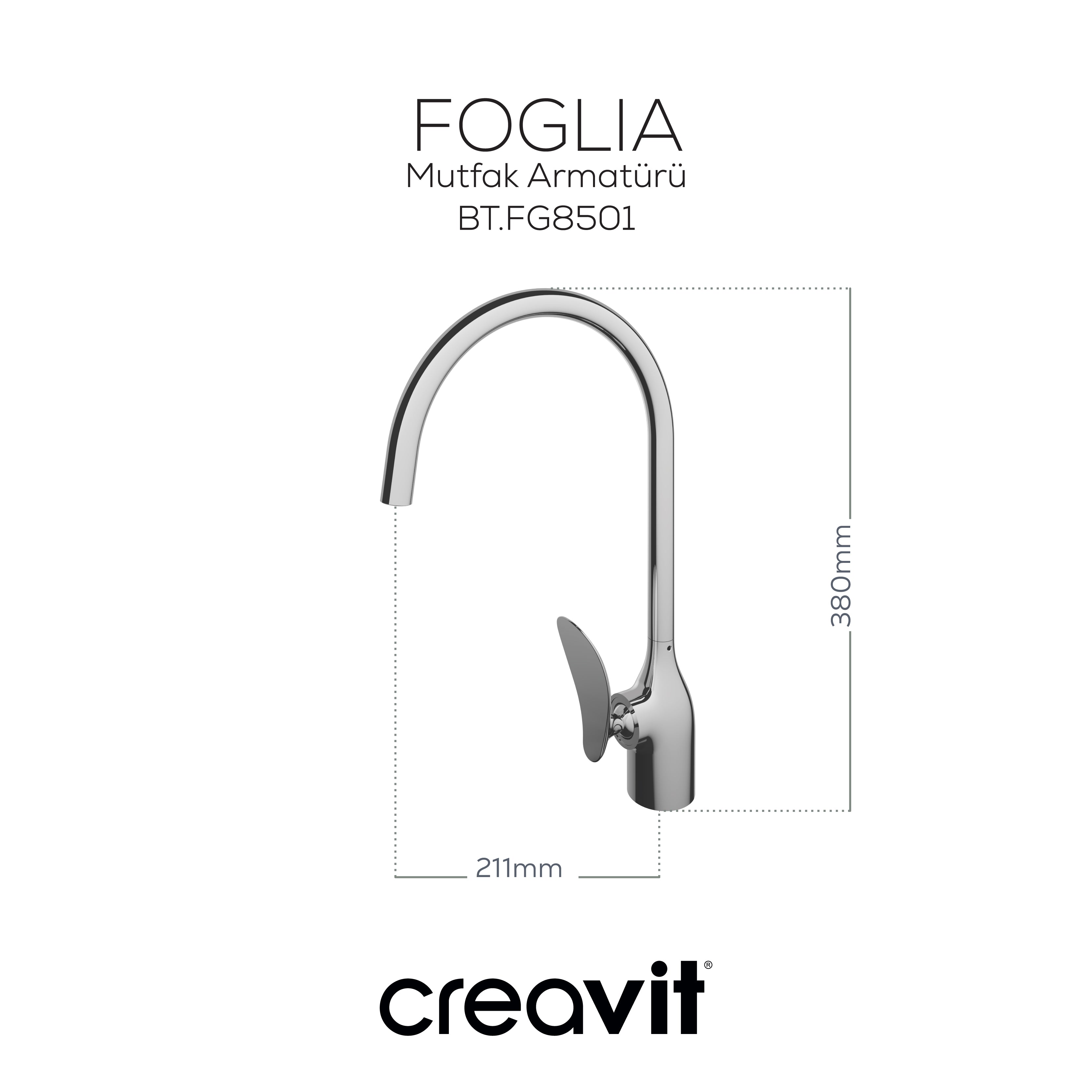 Foglia Kitchen Faucet Chrome