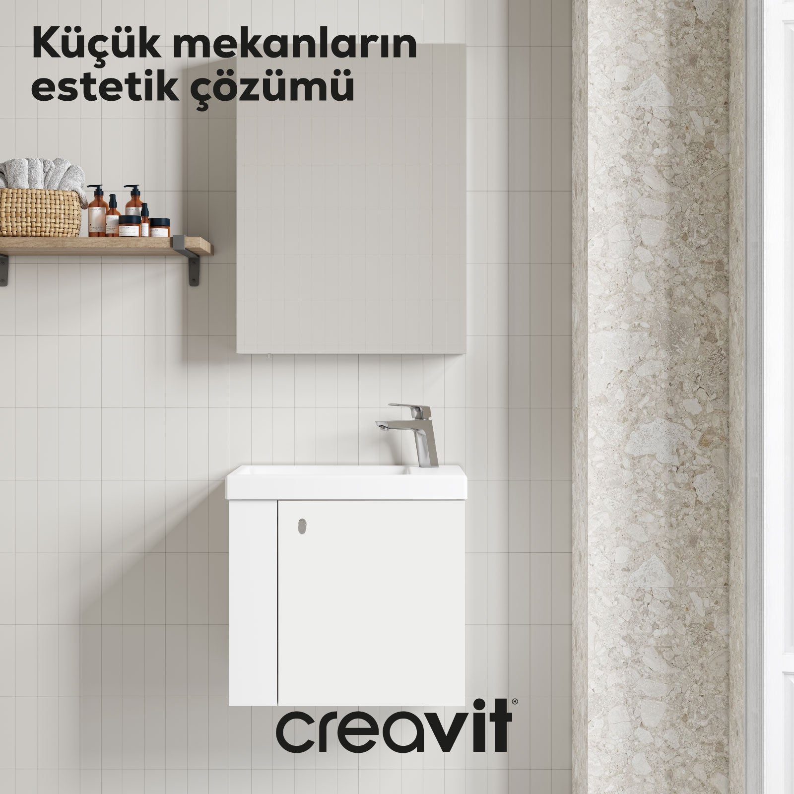 Forest Lavabo Dolabı 50 cm Beyaz