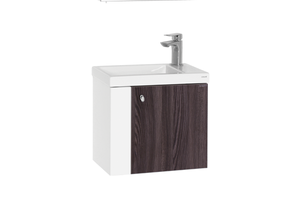 Forest Lavabo Dolabı 50 cm Beyaz-Bakır