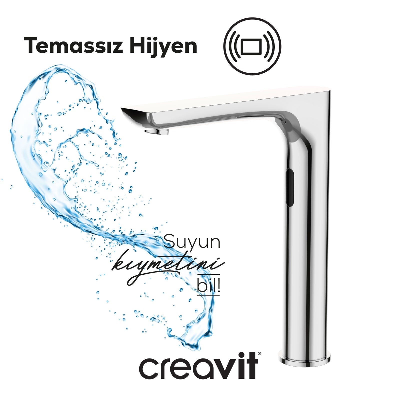 Photocell Tall Sink Faucet with Single Water Inlet