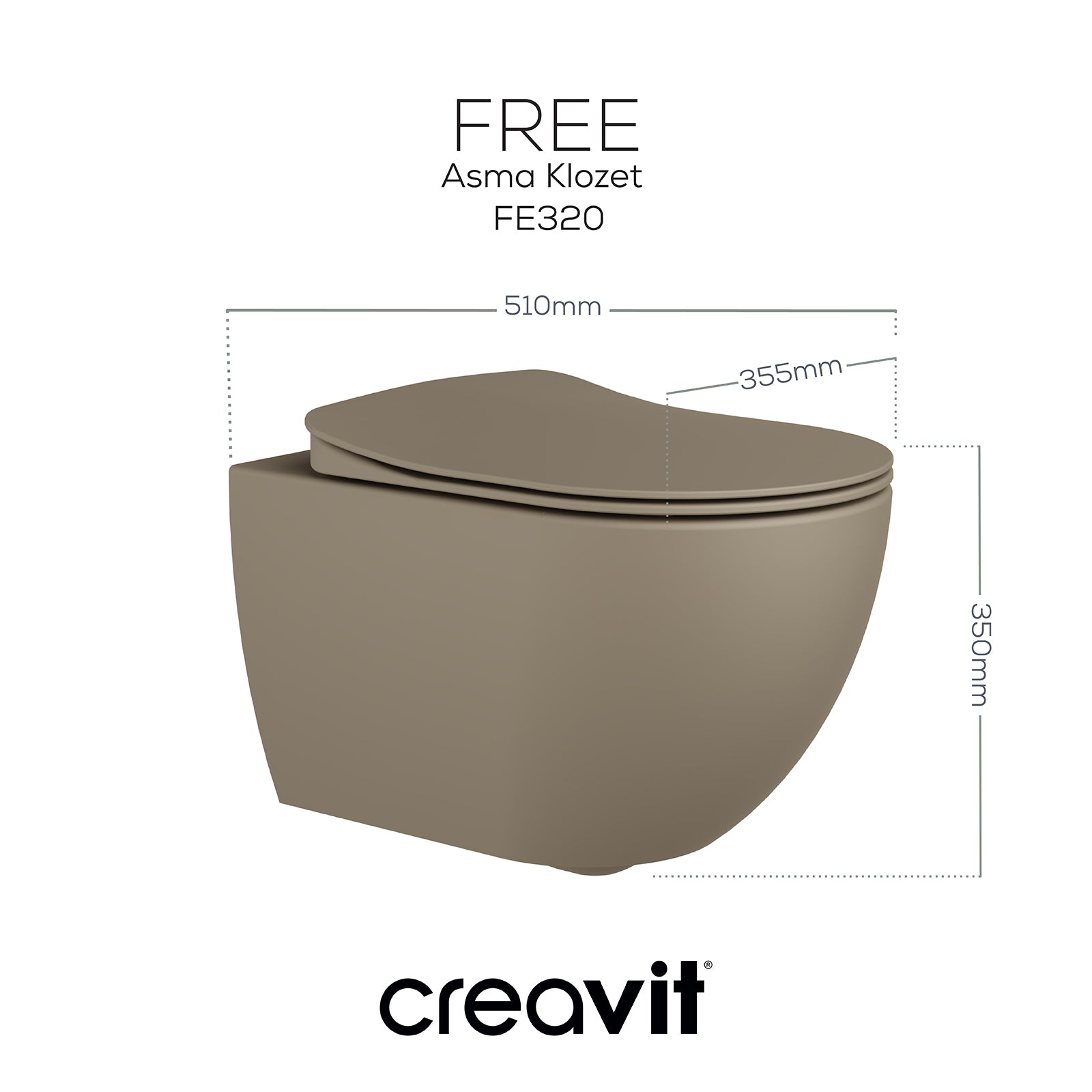 Free Asma Klozet Mat Cappuccino