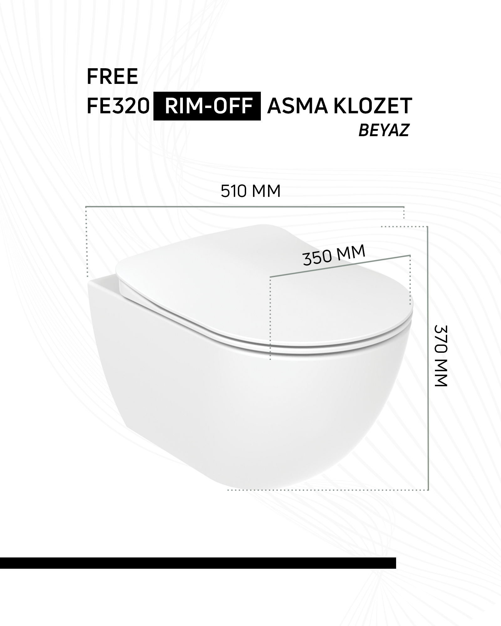 Free Rim-Off Asma Klozet Beyaz