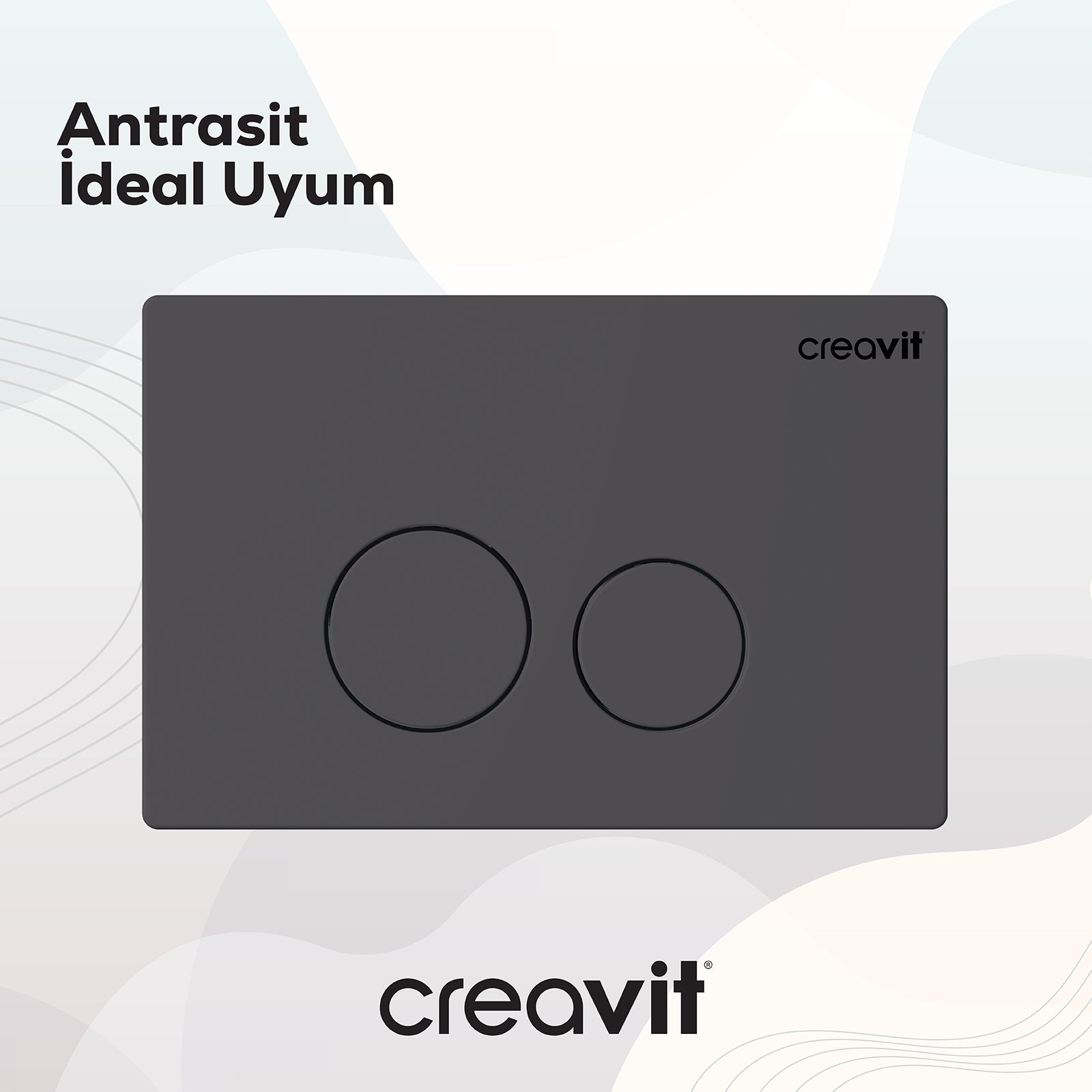Free Rim-Off Matte Anthracite Color Concealed Cistern Set