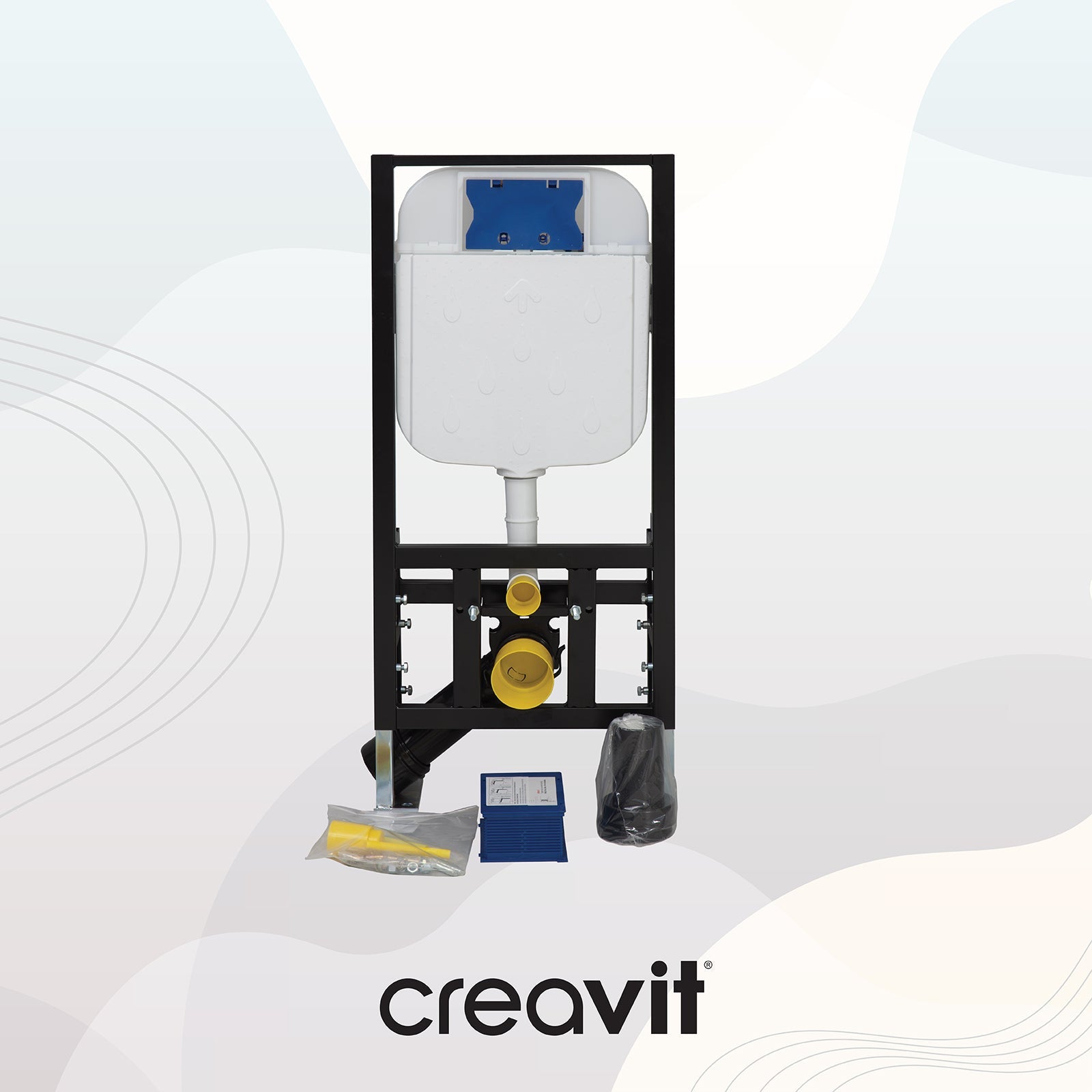 Concealed Cistern 3/6 Wall Hung WC Fast Installation in Front of the Wall