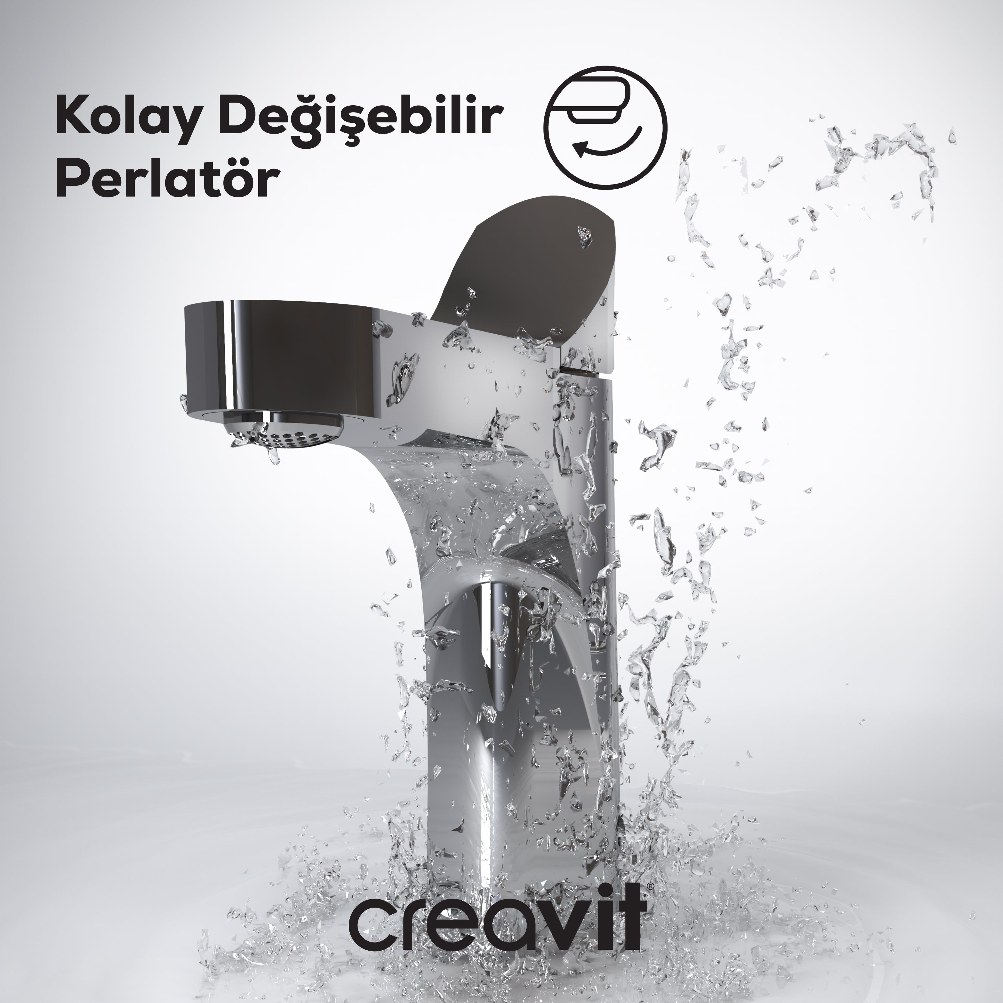 Infinity Lavabo Armatürü Krom