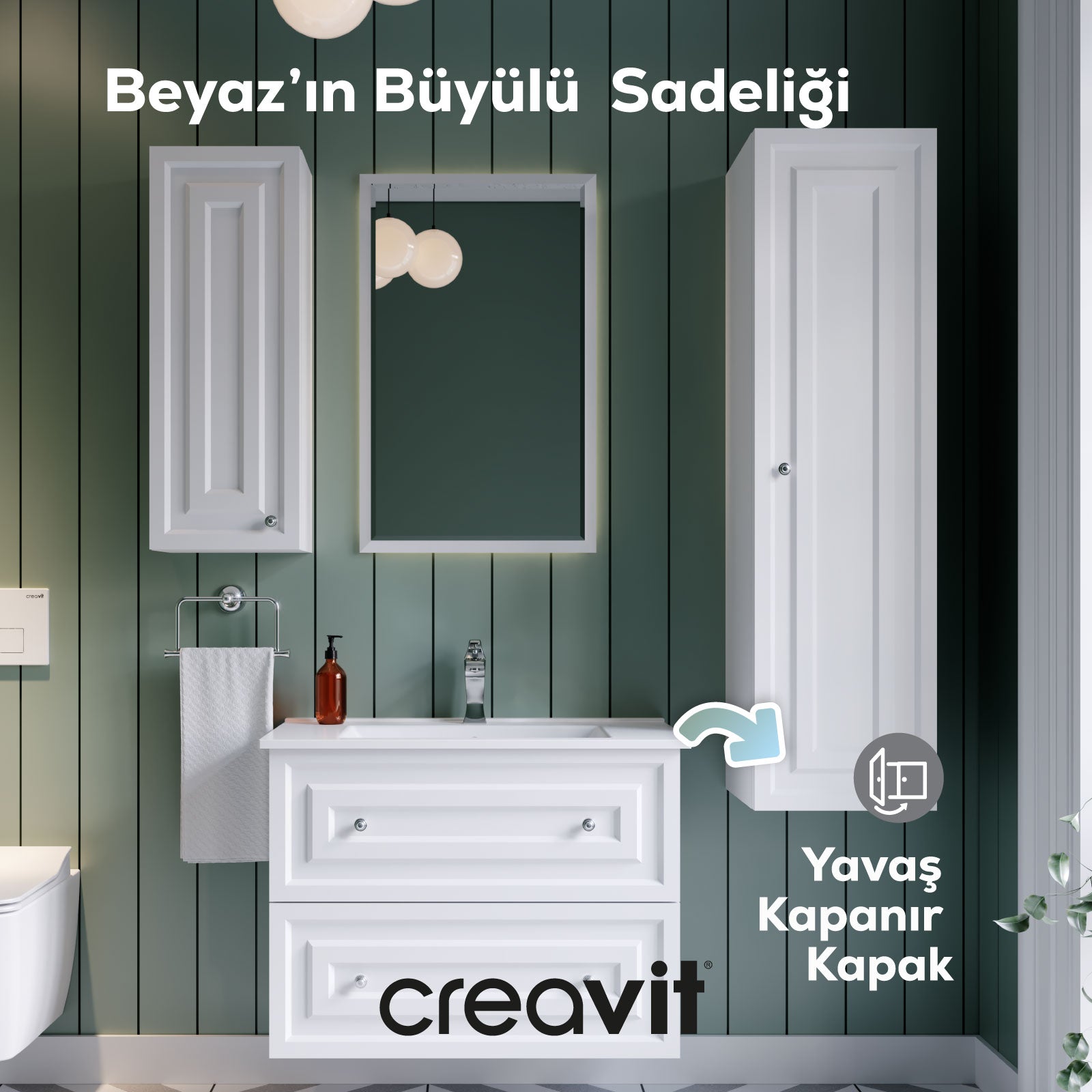 Kayra Boy Dolabı 130cm Mat Beyaz