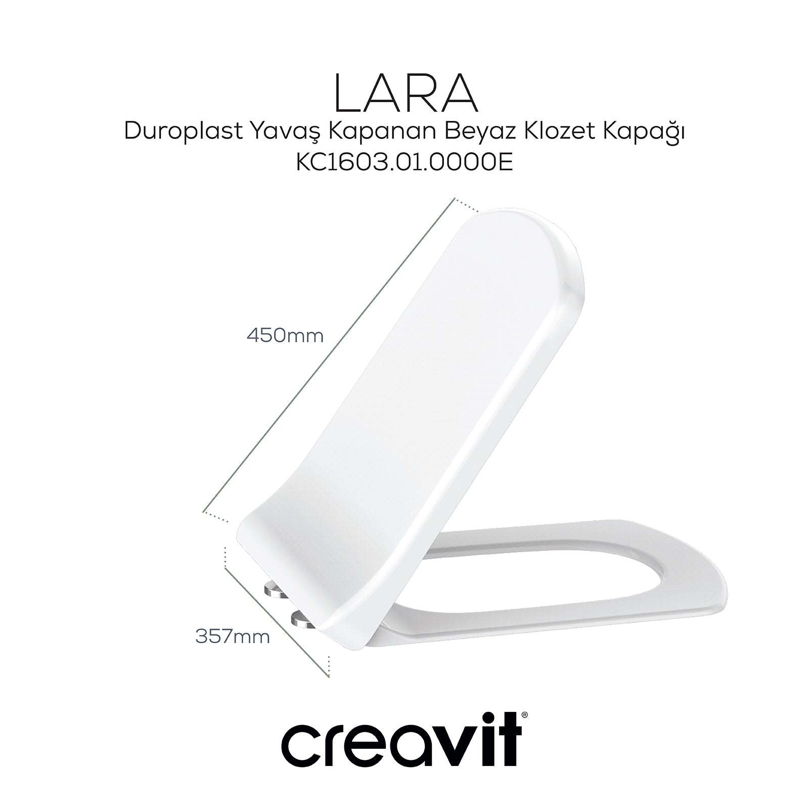 Lara Duroplast Soft Close Toilet Seat White