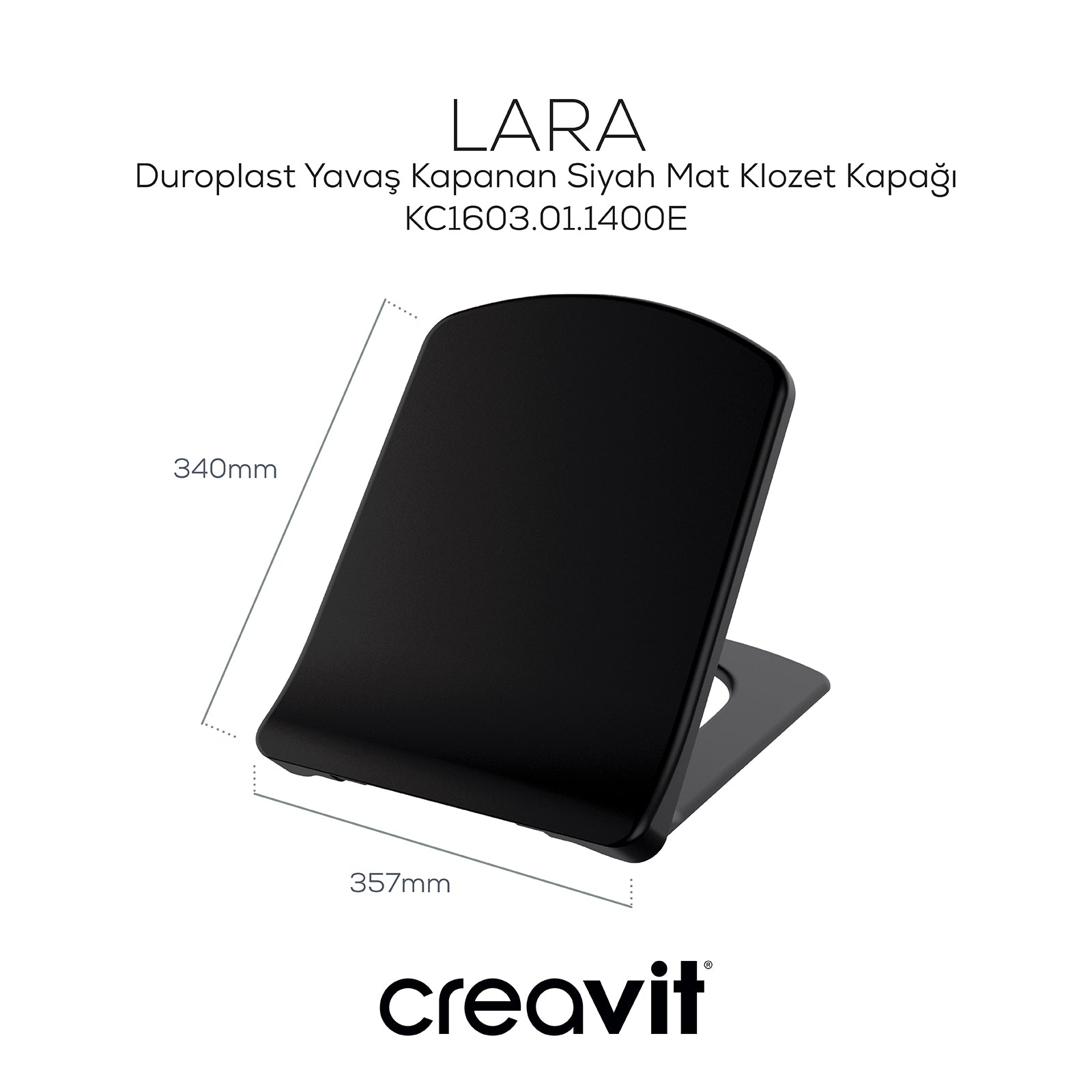 Lara Duroplast Softclose WC-Sitz Schwarz Set
