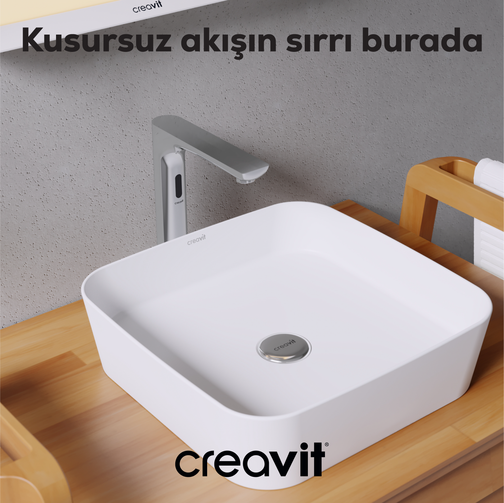 Lavabo Sifon Başlığı 76 mm (Taşmalı)