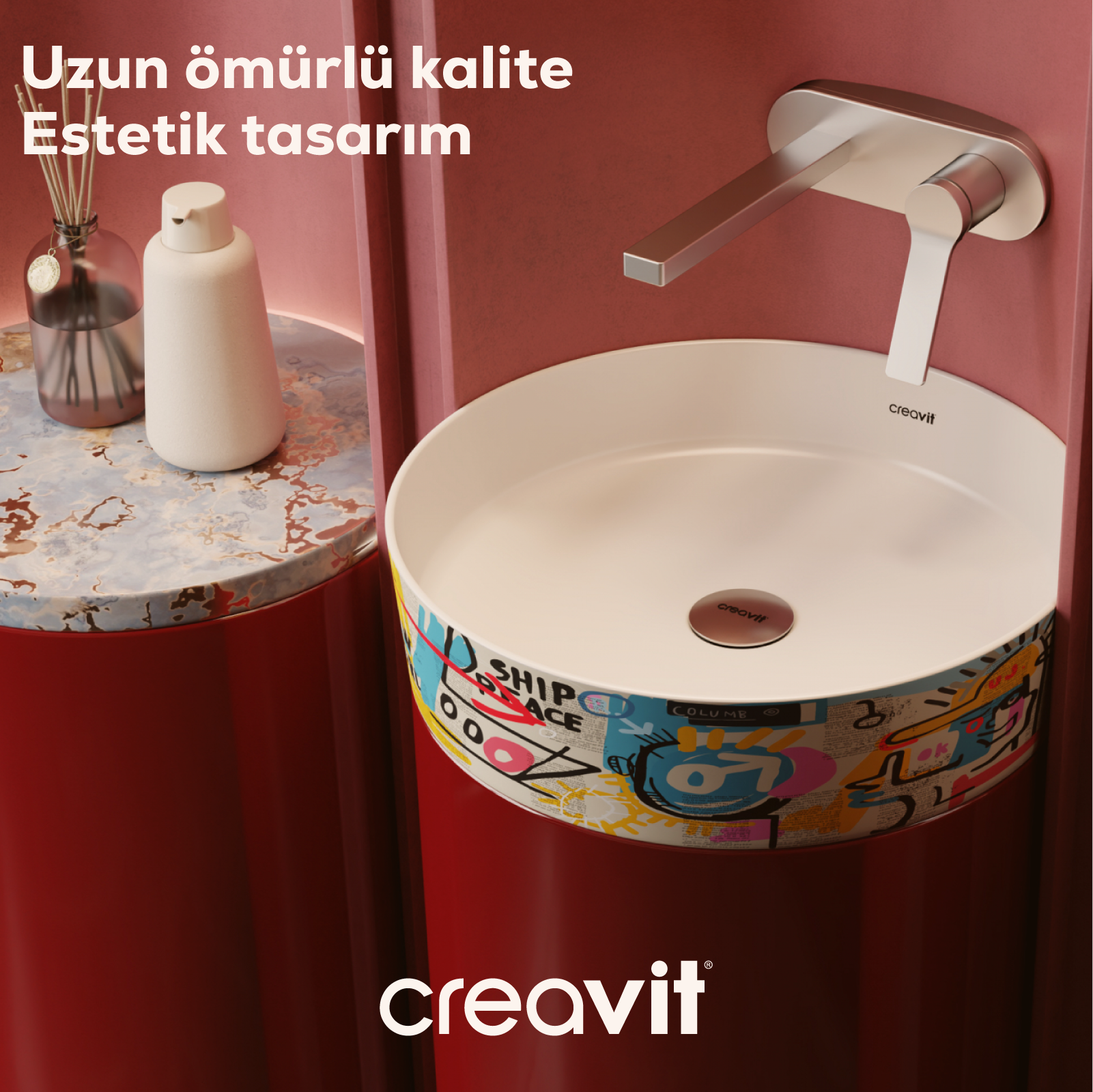 Lavabo Sifon Başlığı Pop-Up (Taşmalı) Altın