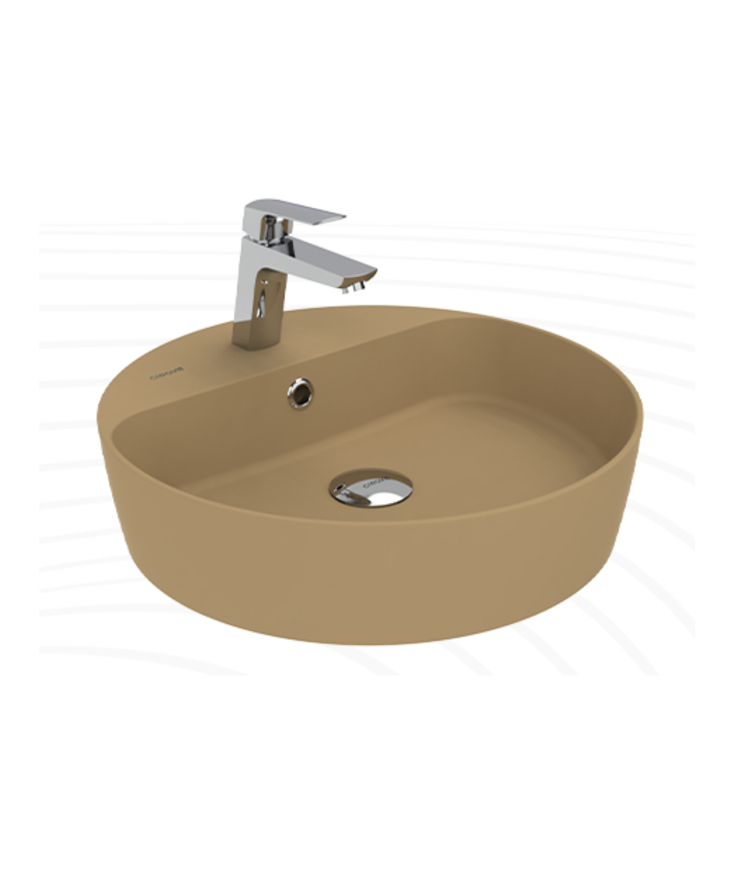Loop 45cm Masa Üstü Çanak Lavabo Extra Mat Cappuccino