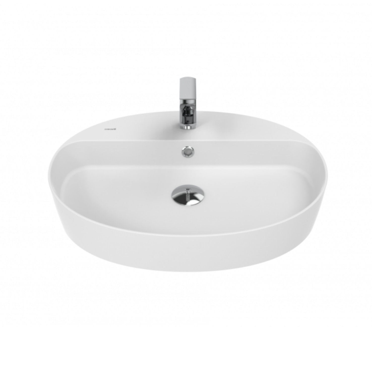 Loop Oval Bowl Sink 40x60 cm White