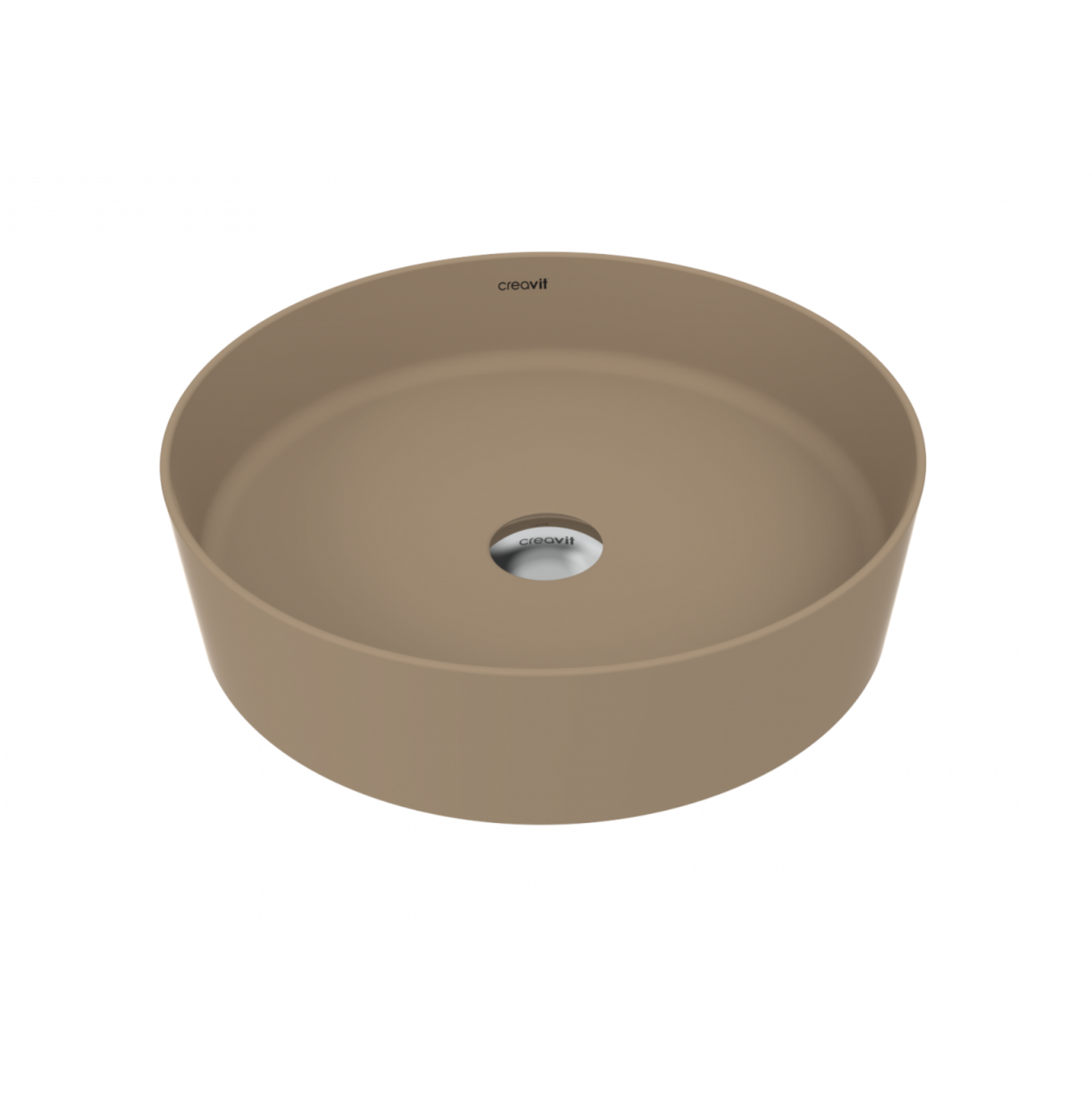 Loop Yuvarlak Çanak Lavabo Ø45 cm Mat Cappuccino