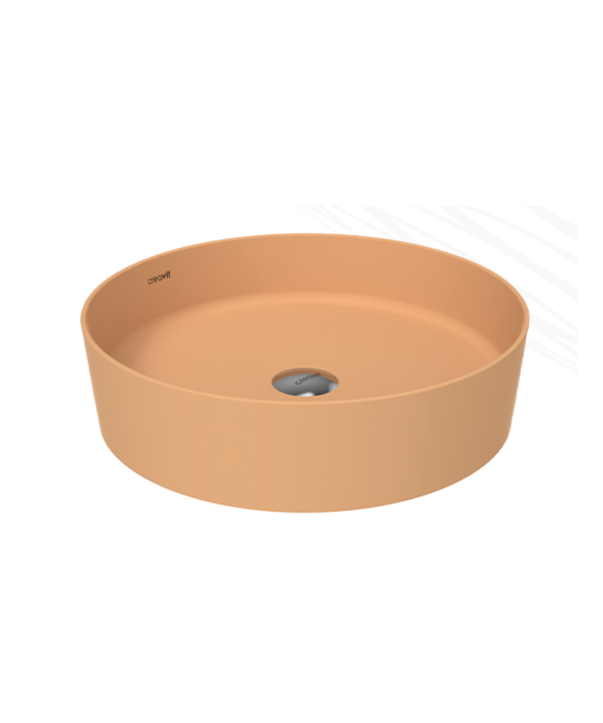 Creavit, Loop Yuvarlak Çanak Lavabo Ø45 cm, Extra Şeftali Tüyü