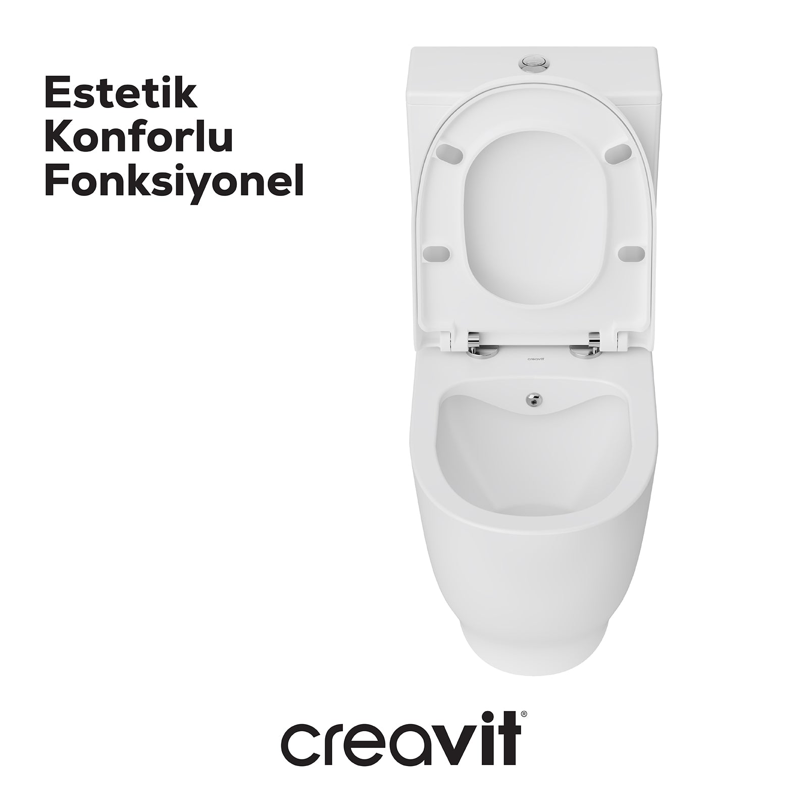 Mare Spülrandlose Toilette + Duroplast Slow Closing Toilettensitz Weiß - Set