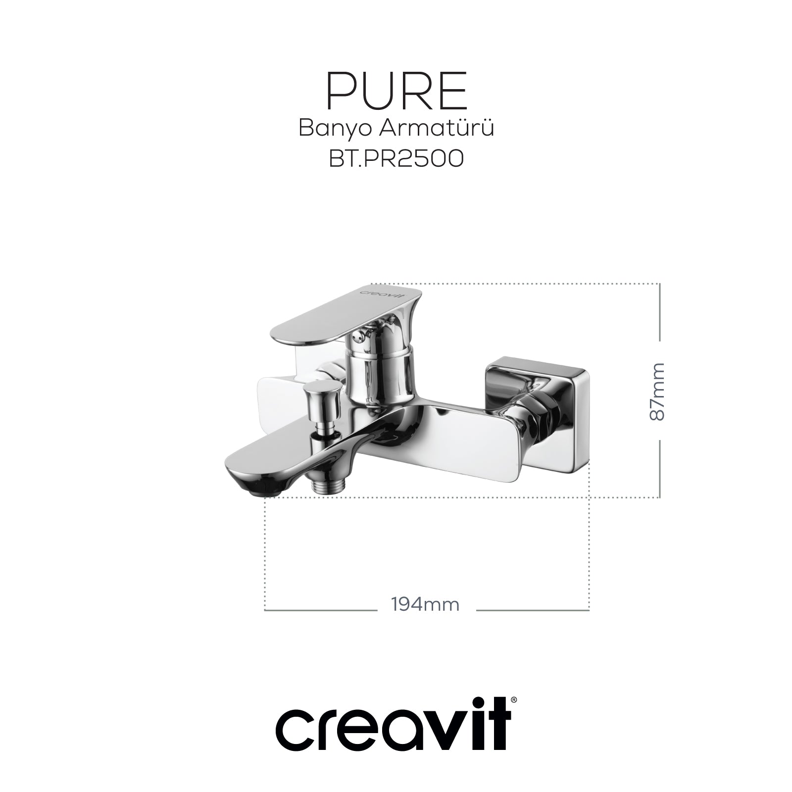 Pure Bathroom Faucet Chrome