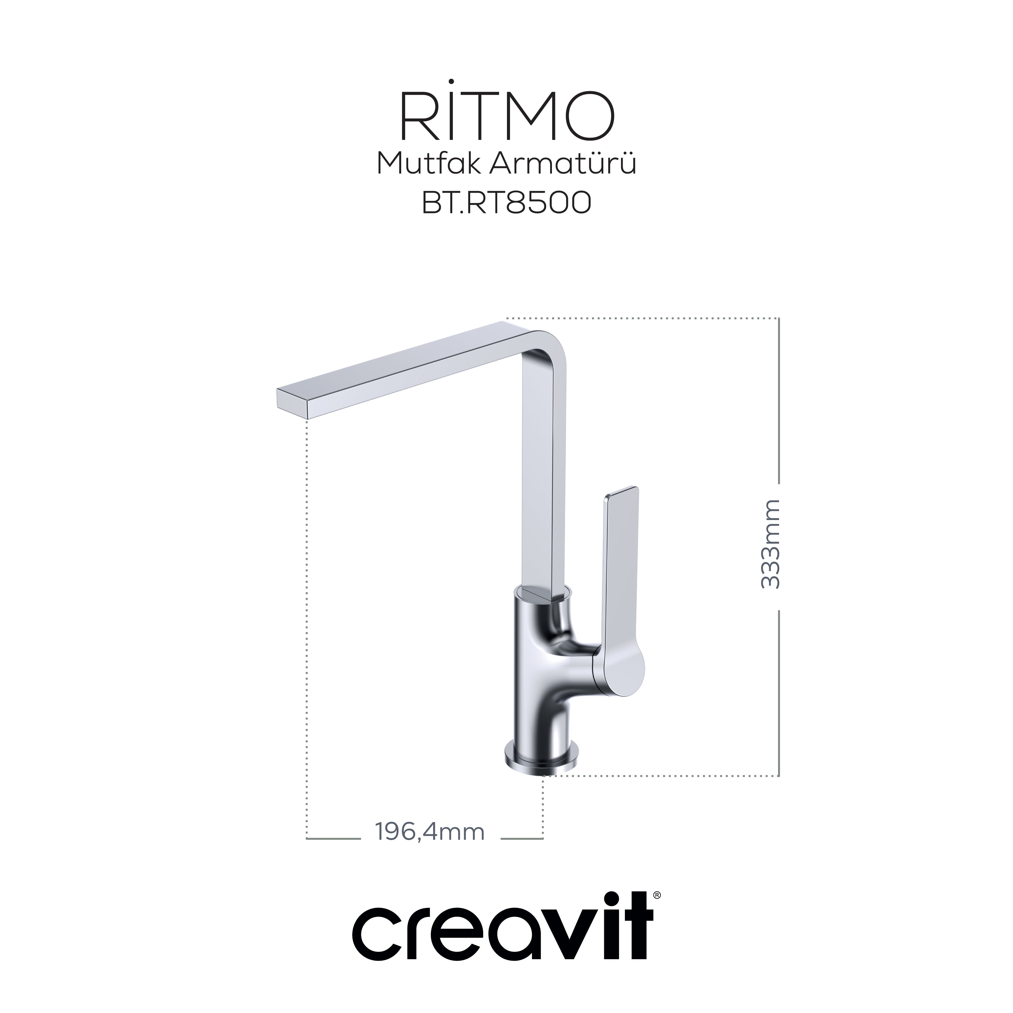 Ritmo Mutfak Armatürü Krom