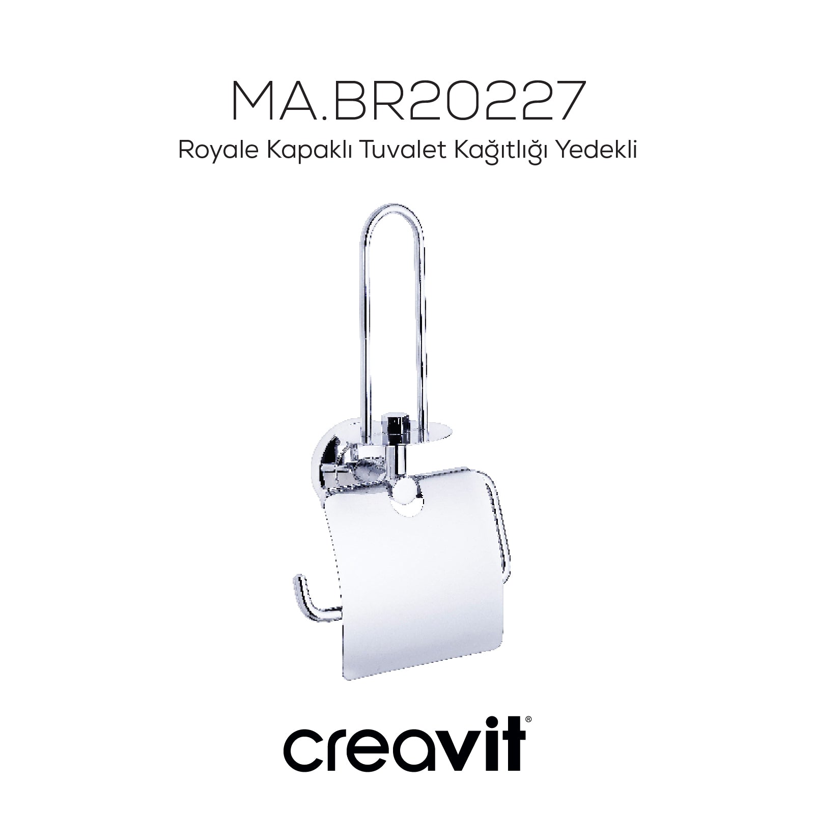 Royale Toilettenpapierhalter mit Deckel und Ersatz