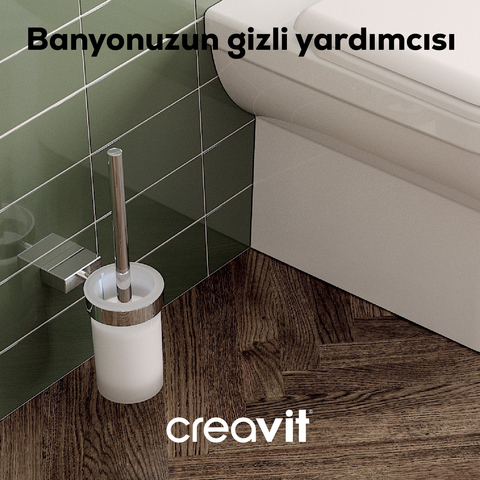Royale Toilet Brush Holder Hanging (Glass)