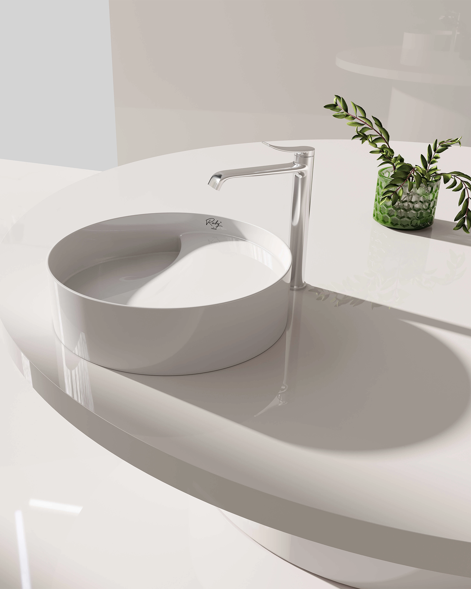 Ruby Aura Tezgah Üzeri Lavabo Ø 40 Cm