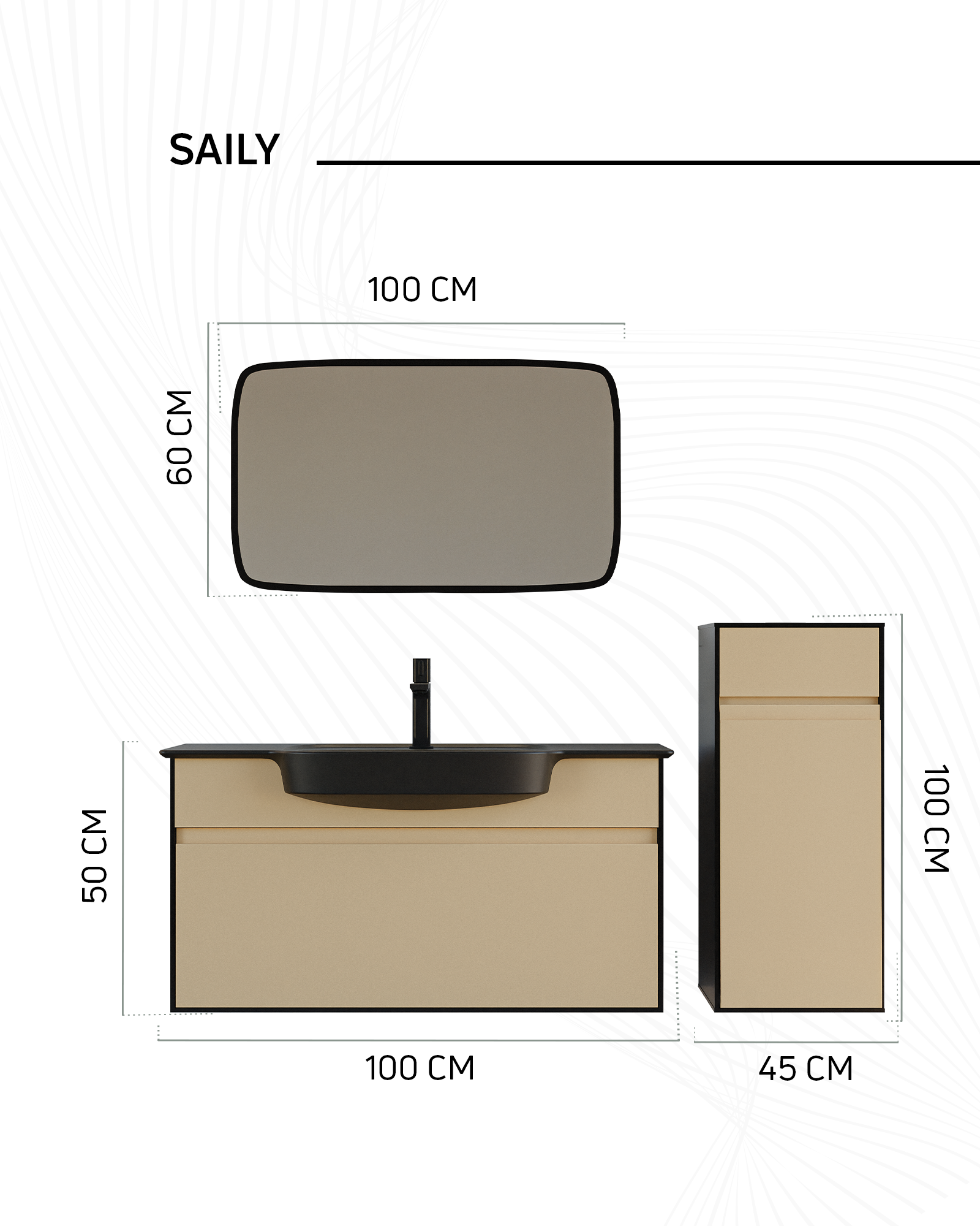 Saily Oval Led Ayna 53 cm