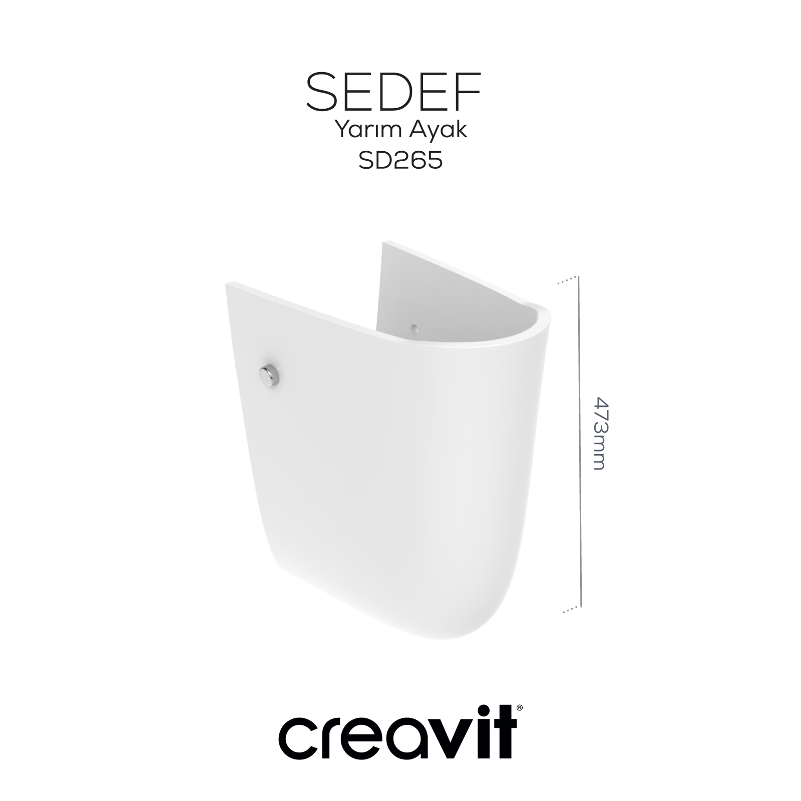 Sedef Short Half Foot White