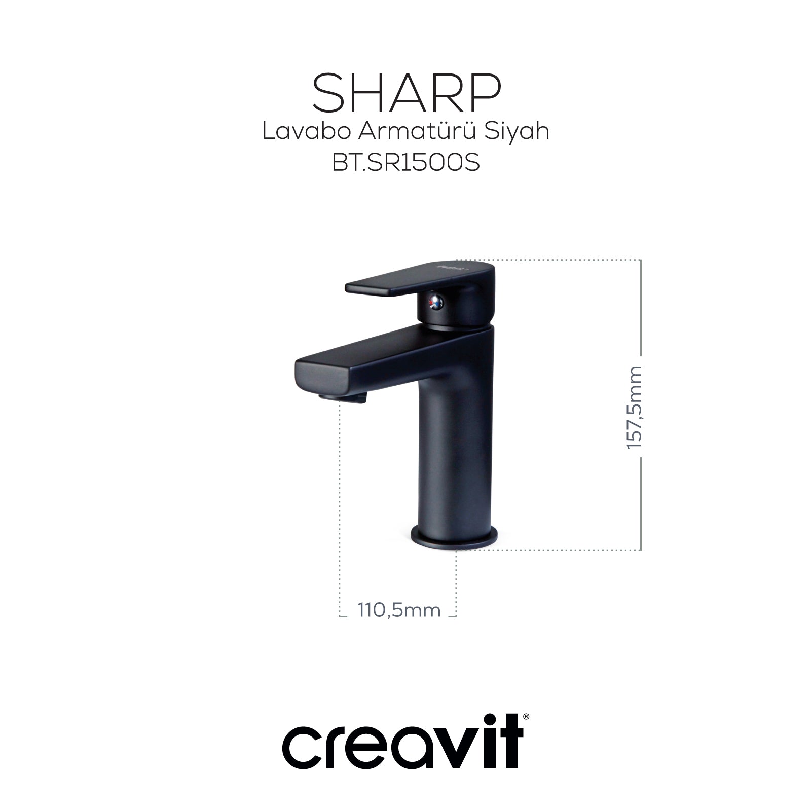 Sharp Spültischarmatur Schwarz