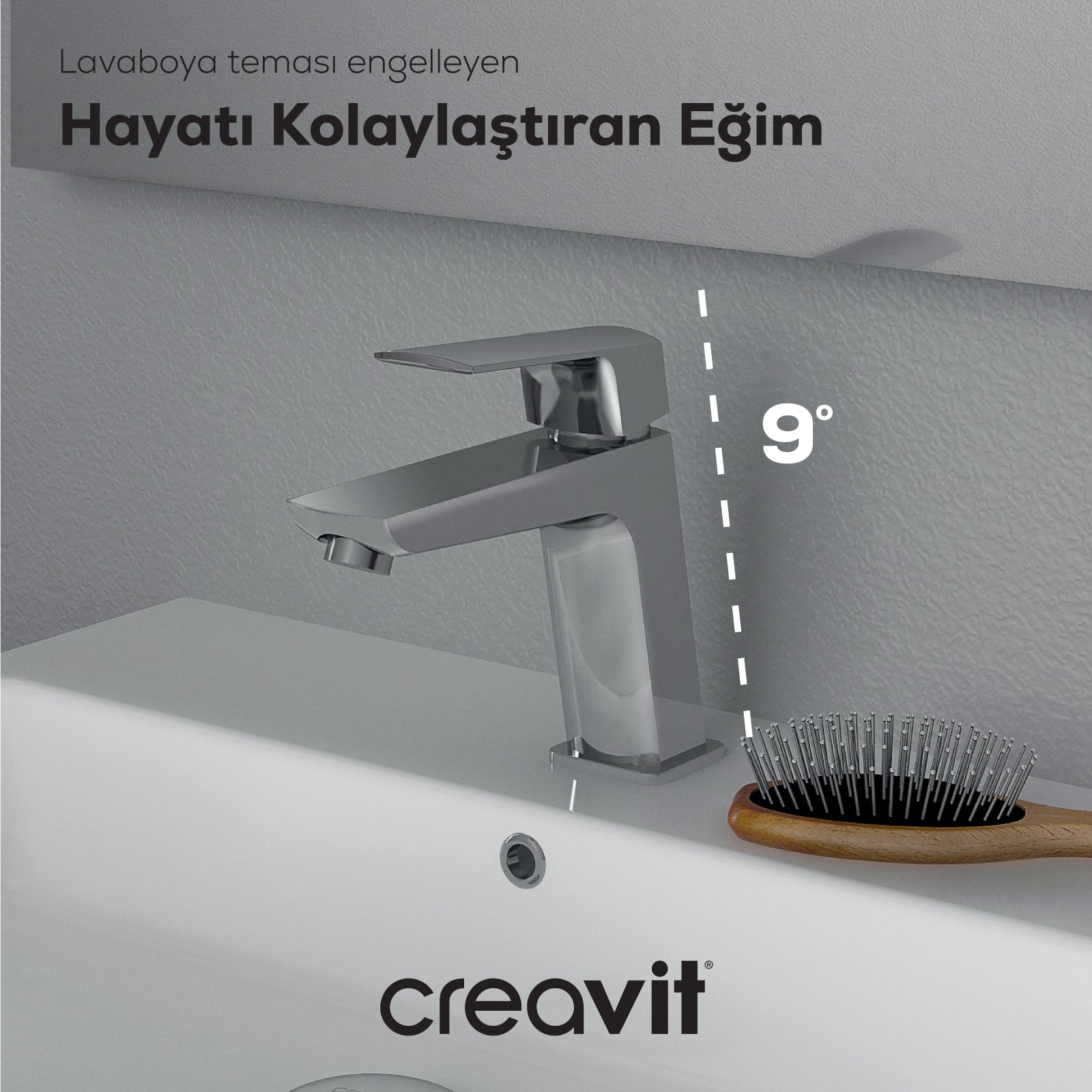 Slope Lavabo Armatürü Krom