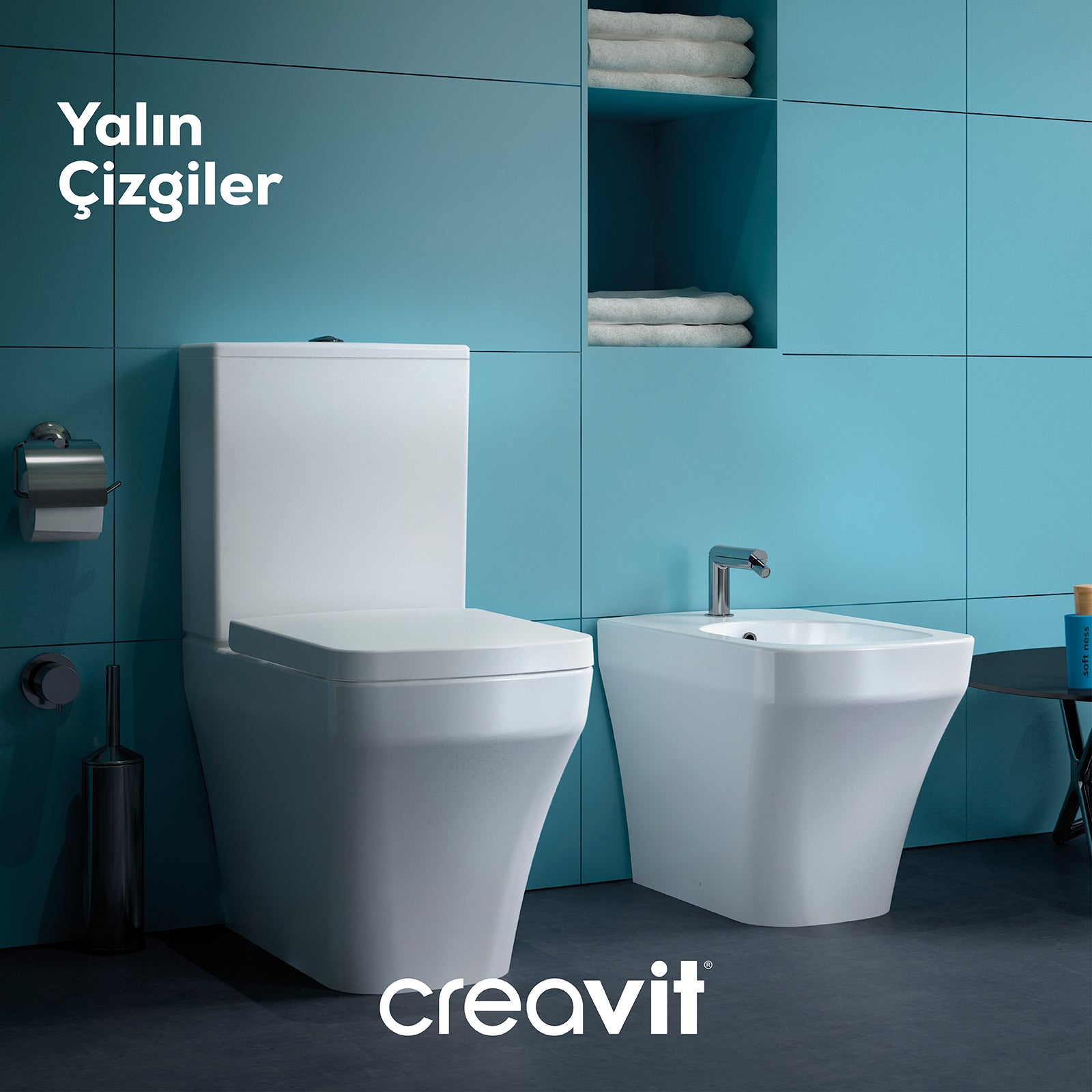 Solo Rimless-WC + Duroplast Slow Closing-WC-Sitz Weiß - Set