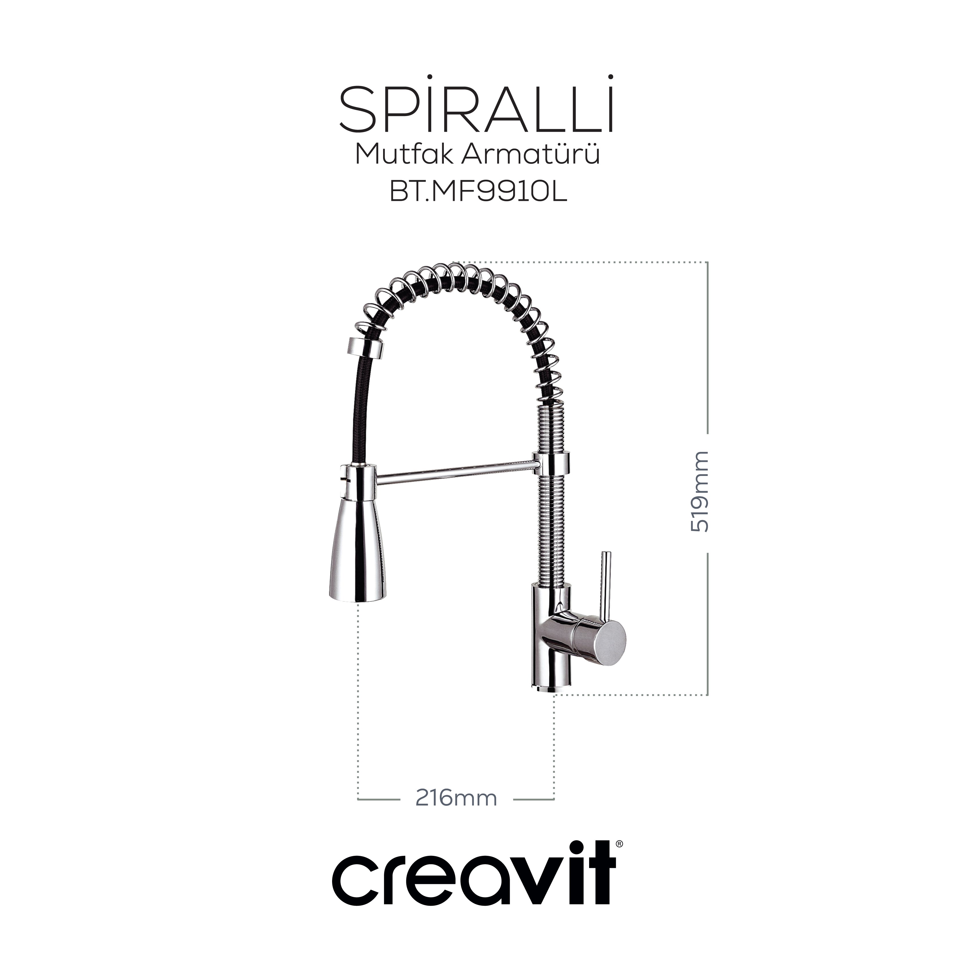 Spiral Kitchen Faucet Chrome