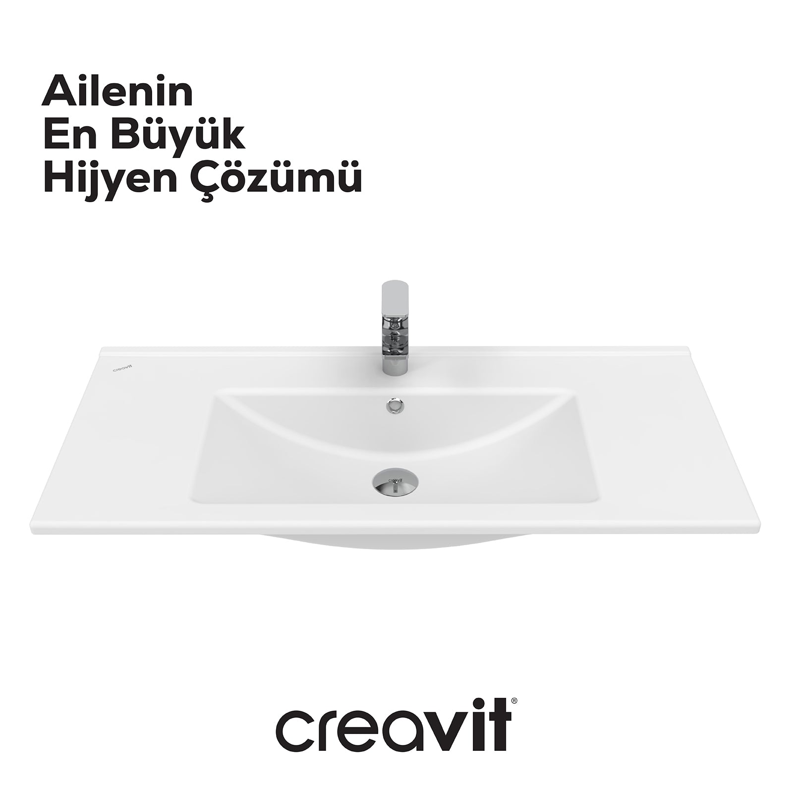 Water Shelf Sink 100cm White