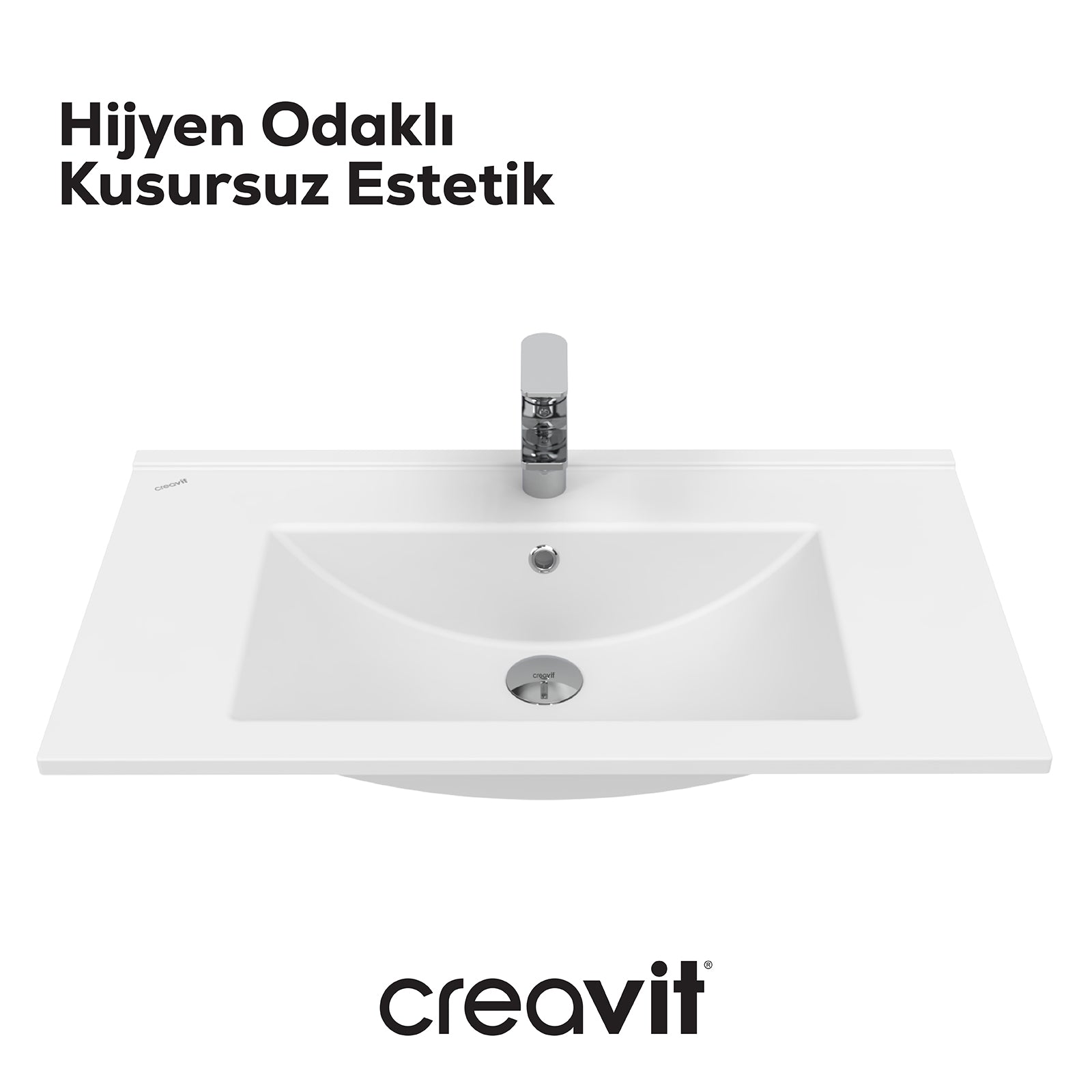 Water Shelf Sink 80 cm White