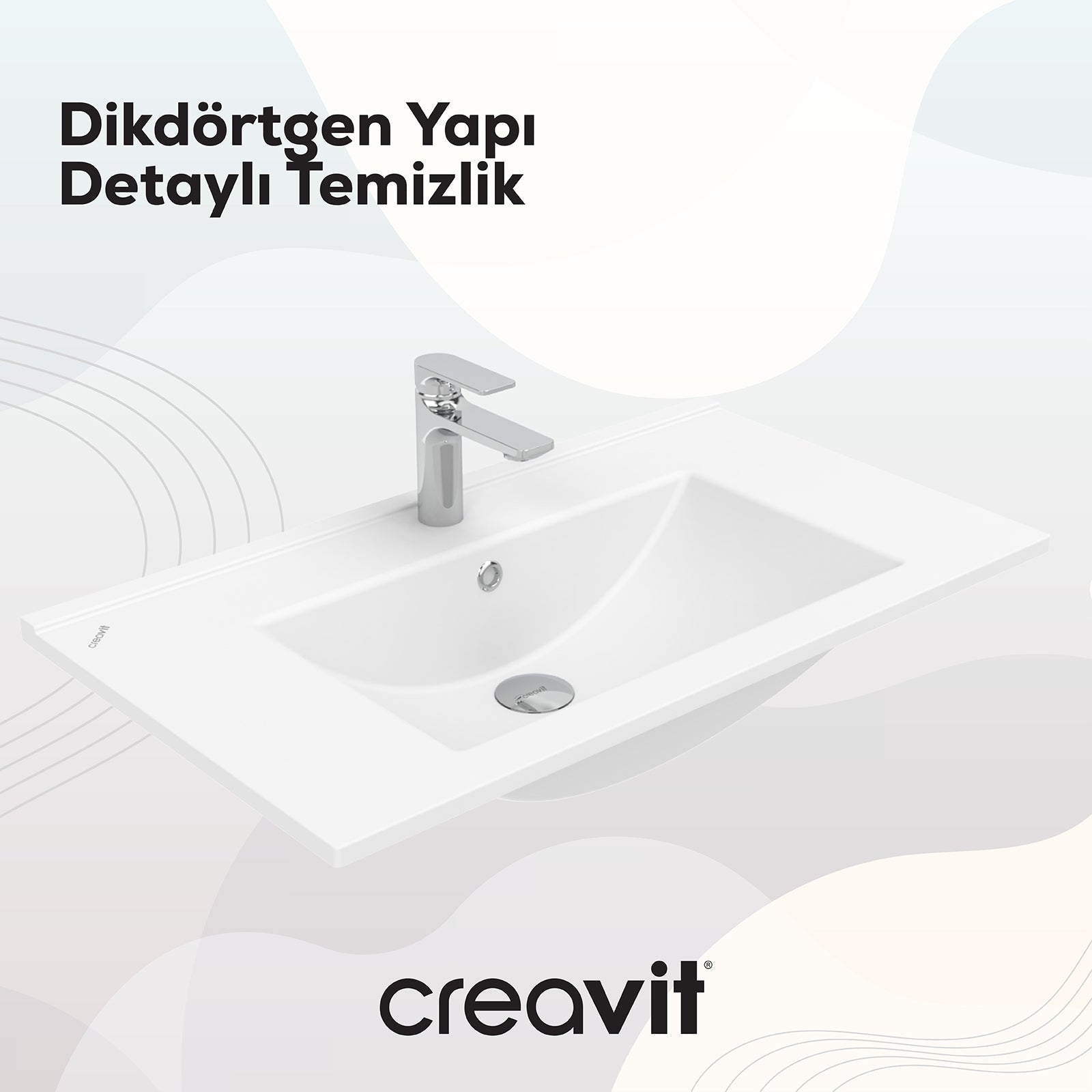 Water Shelf Sink 80 cm White