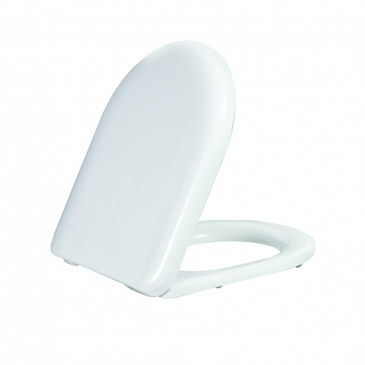 Tefen Duroplast Toilettensitz mit langsamem Schließen, Weiß