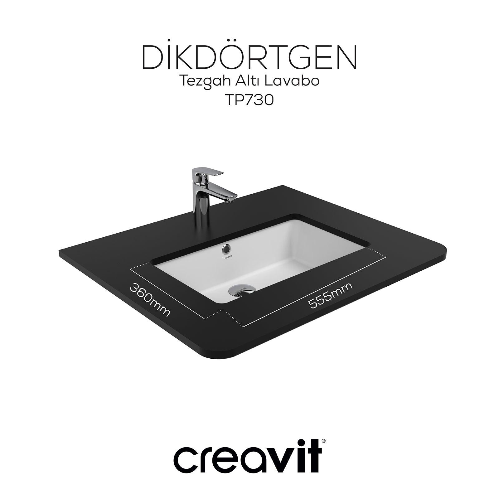 Tezgah Altı Lavabo 30*50cm Beyaz