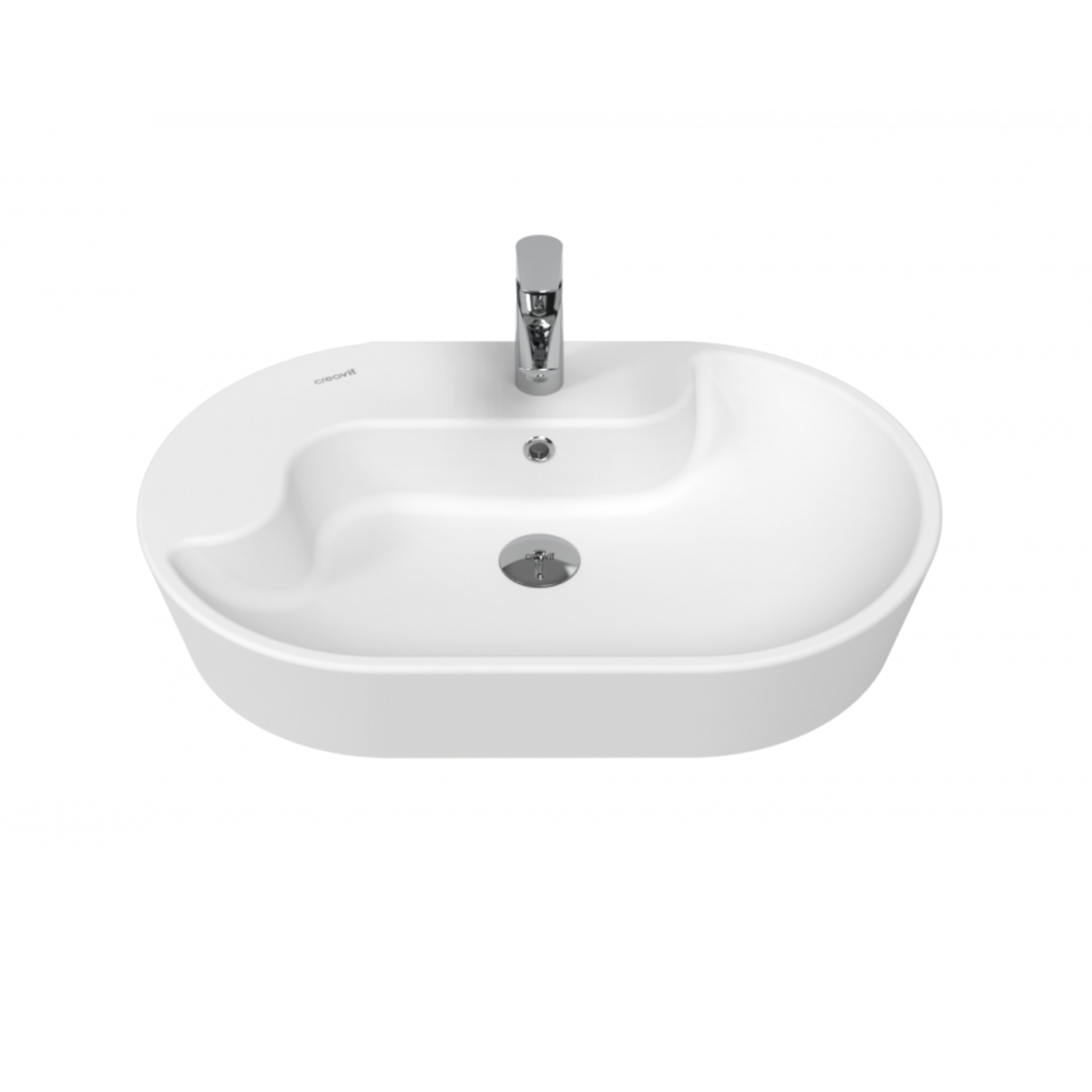Topic Countertop Bowl Sink 70cm White