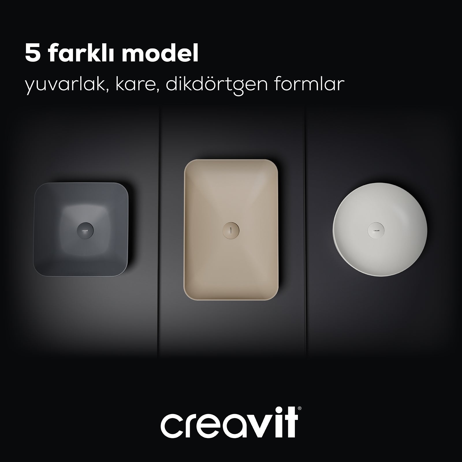 Ultra Kare Çanak Lavabo 40cm Mat Siyah
