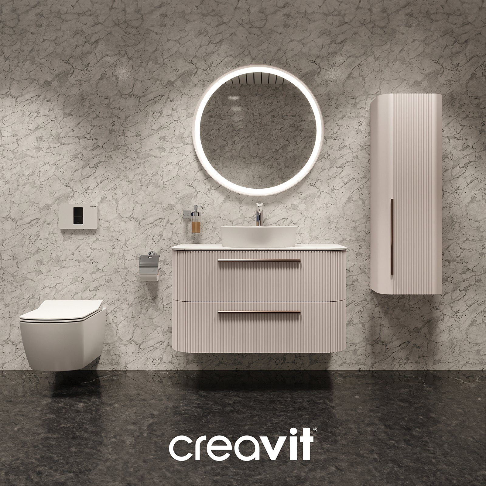 Elegant Rim-Off Asma Klozet Beyaz - Creavit | Banyo Bu Tarafta