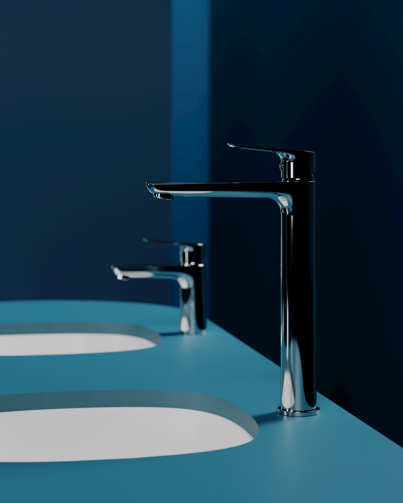 Loop Beyaz Çanak Lavabo Armatür ve Sifon Başlığı Seti