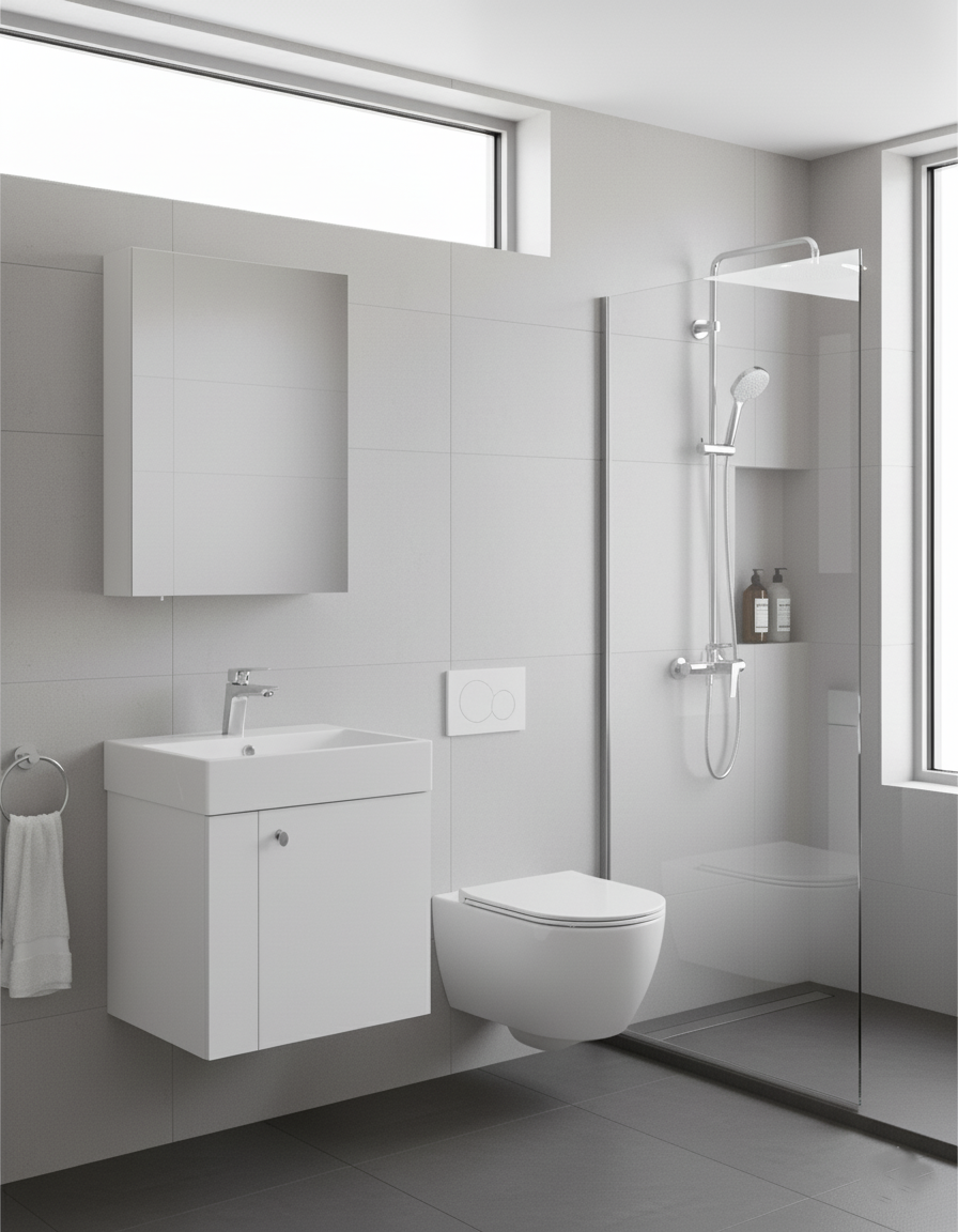 Font Lavabo Dolabı 50 Cm ve Ayna Seti