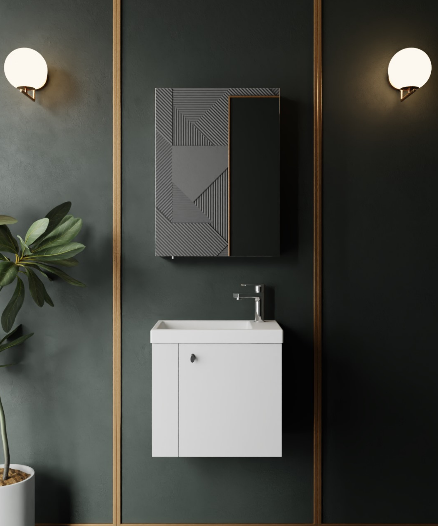 Forest Lavabo Dolabı 50 cm Beyaz