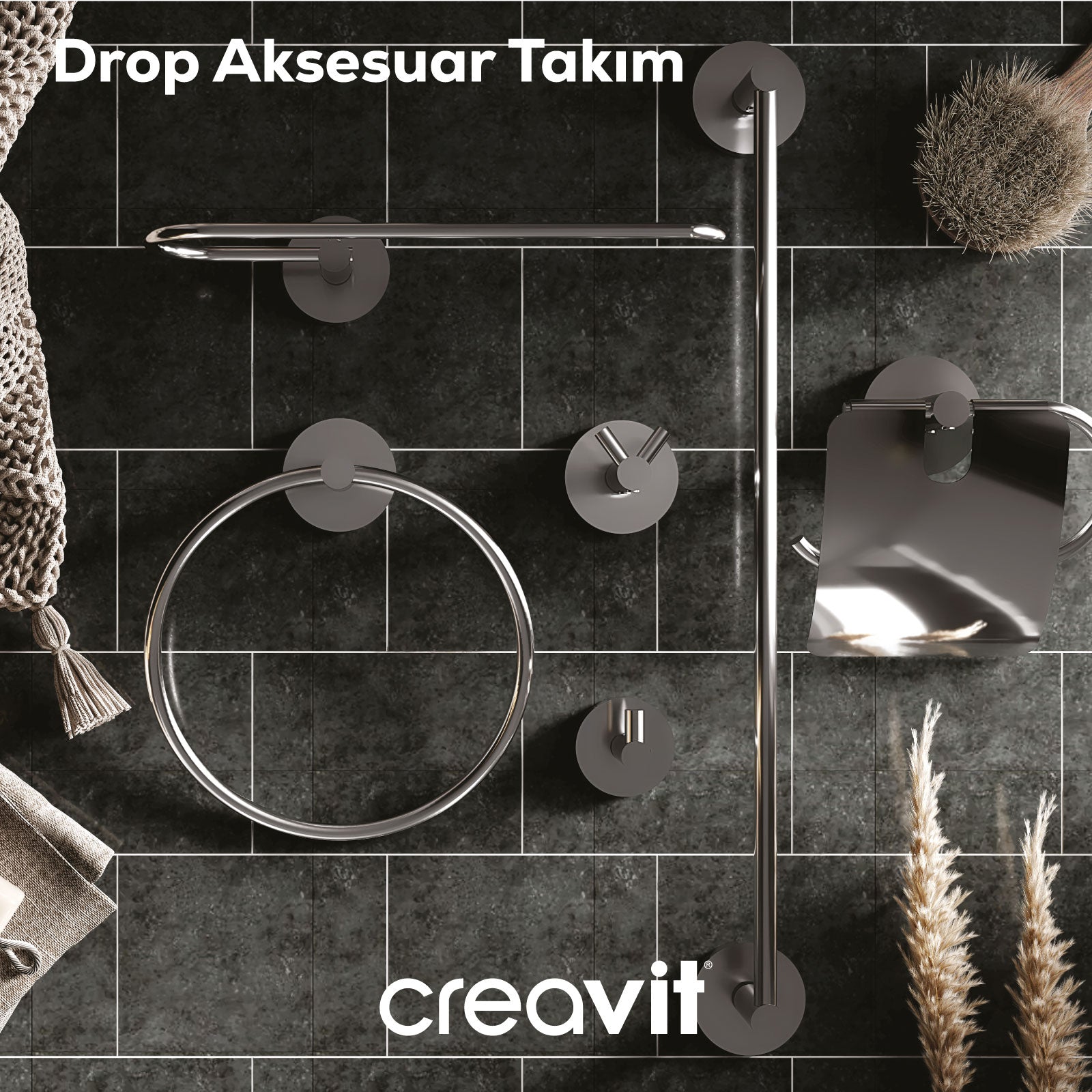 Drop Round Towel Holder