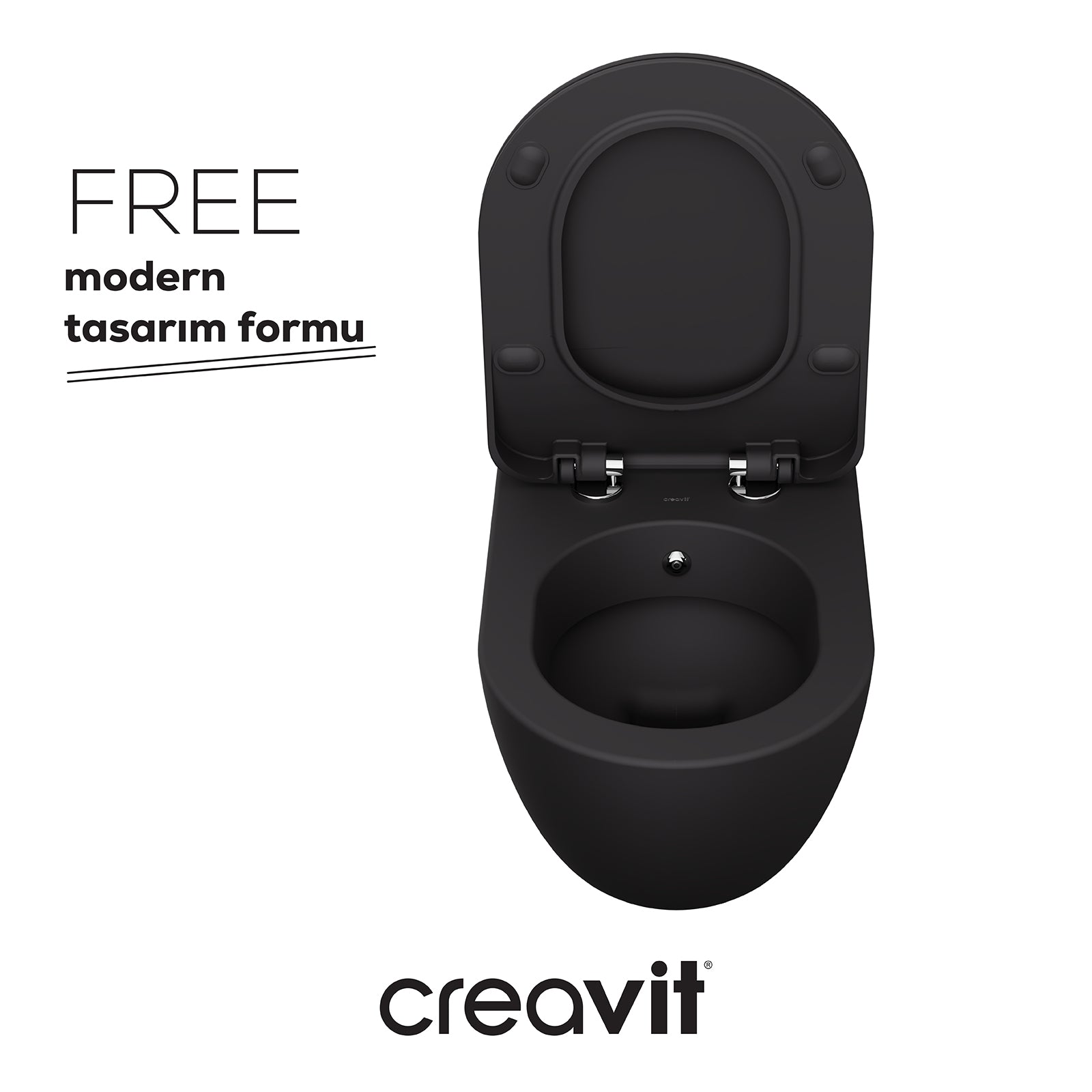Free Asma Klozet Mat Antrasit - Creavit | Banyo Bu Tarafta