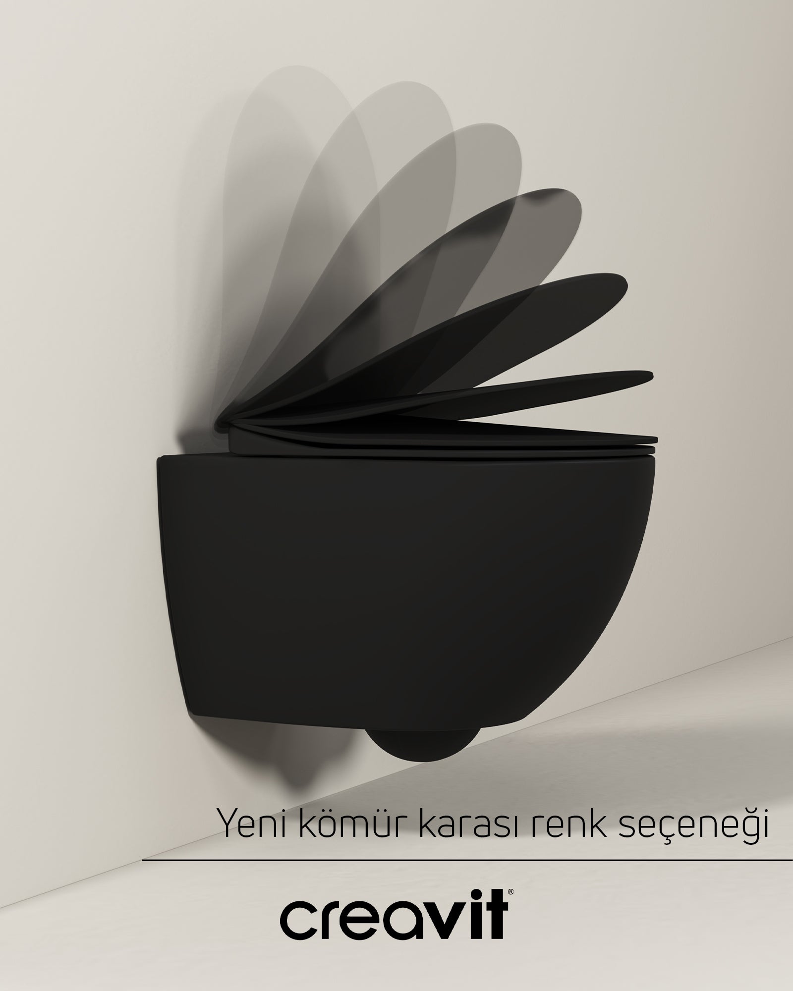 Free Rim-Off Duroplast Yavaş Kapanan Klozet Kapaklı Kömür Karası Set
