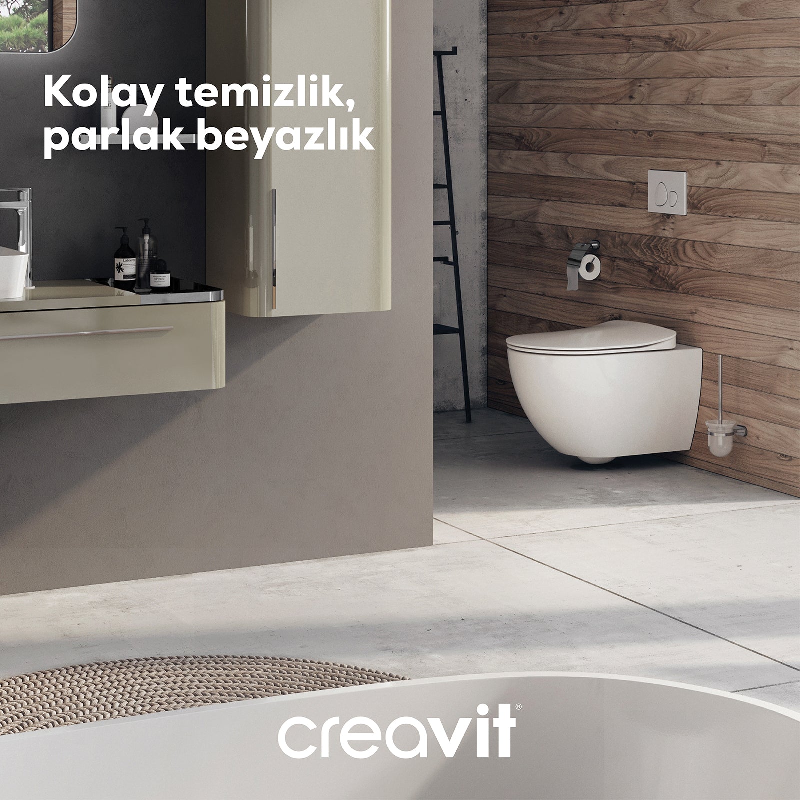 Free Rim-Off Asma Klozet Beyaz - Set - Creavit | Banyo Bu Tarafta